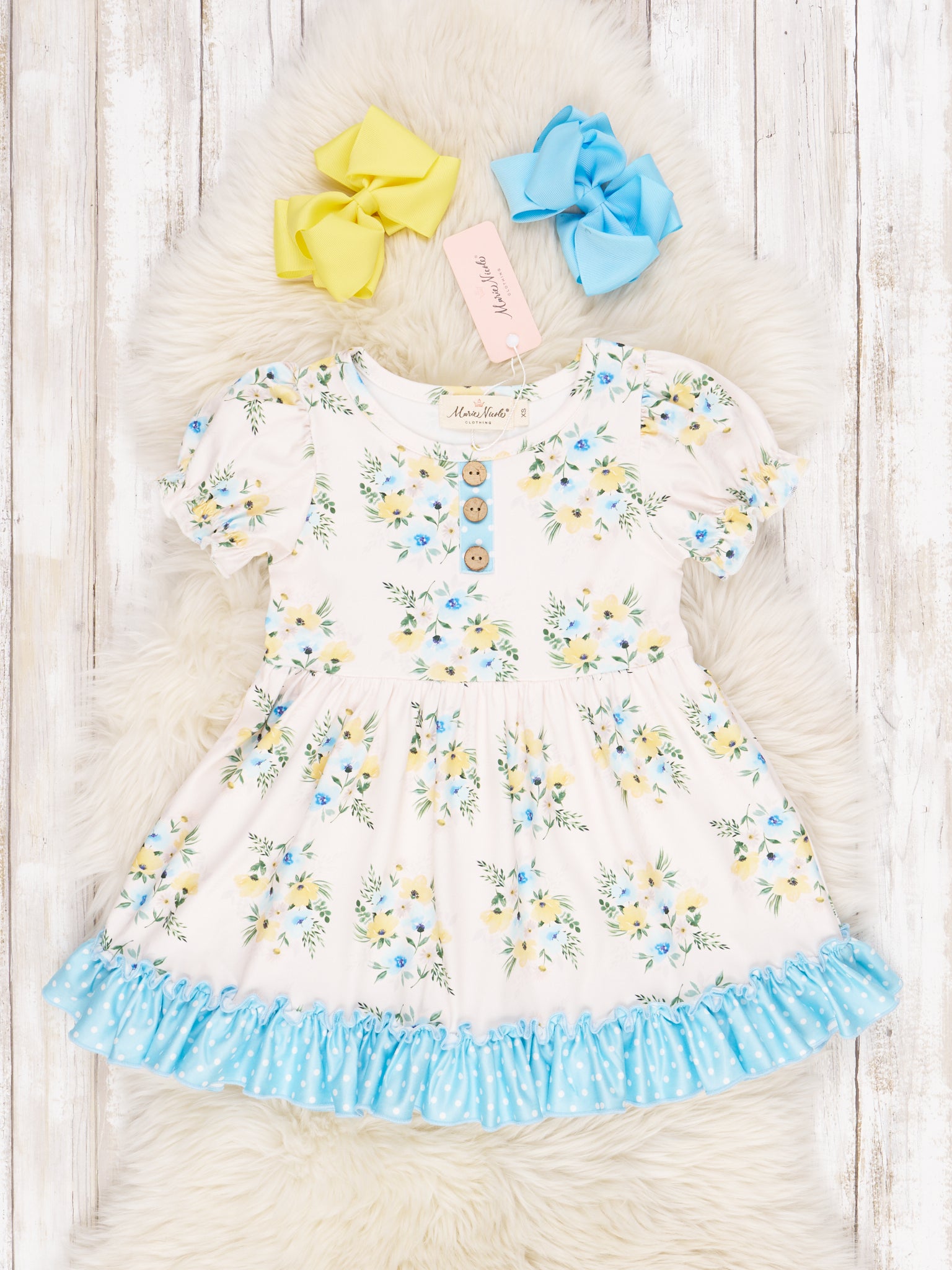 Daffodil Ruffle Dress - Marie Nicole Clothing