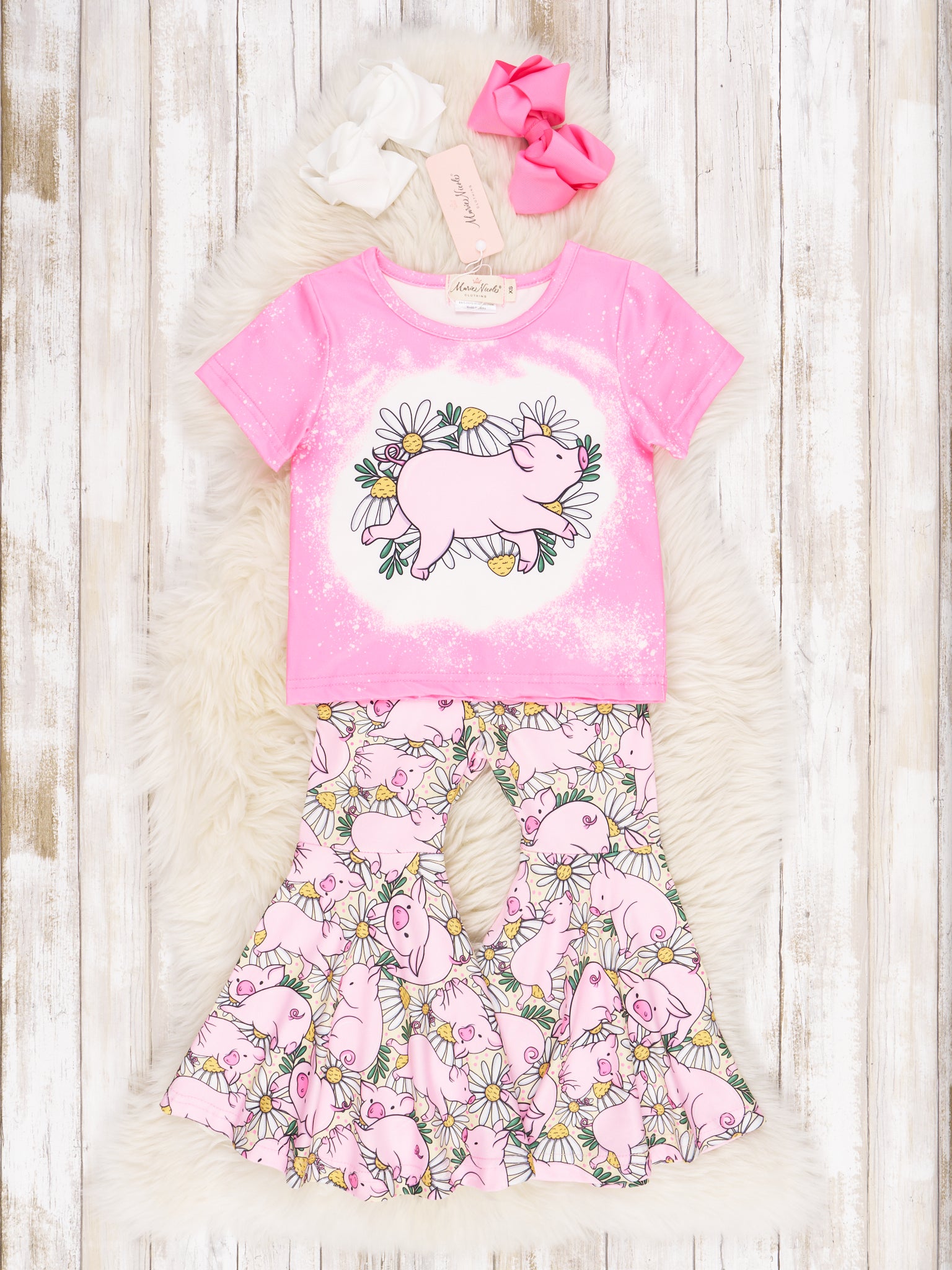 Pigs & Daisies Bell Bottom Outfit - Marie Nicole Clothing