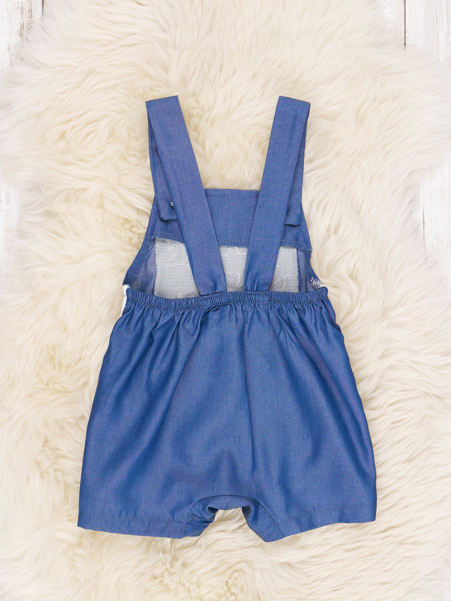 Chambray Shark Romper - Marie Nicole Clothing