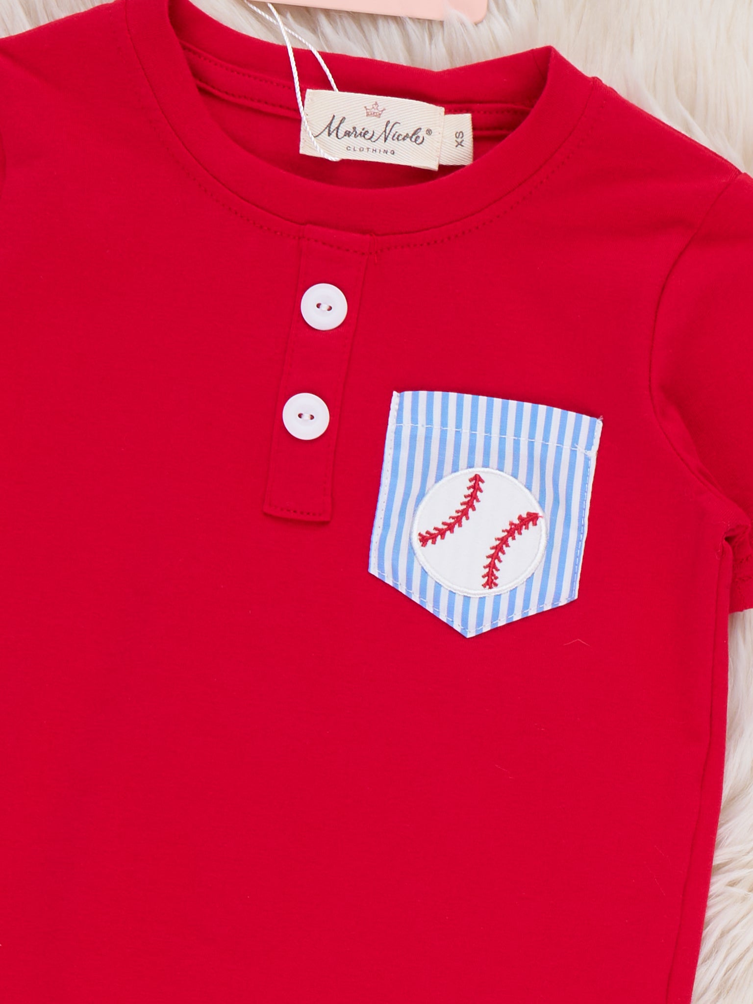 Dugout Ball Striped Embroidered Cotton Outfit - Marie Nicole Clothing