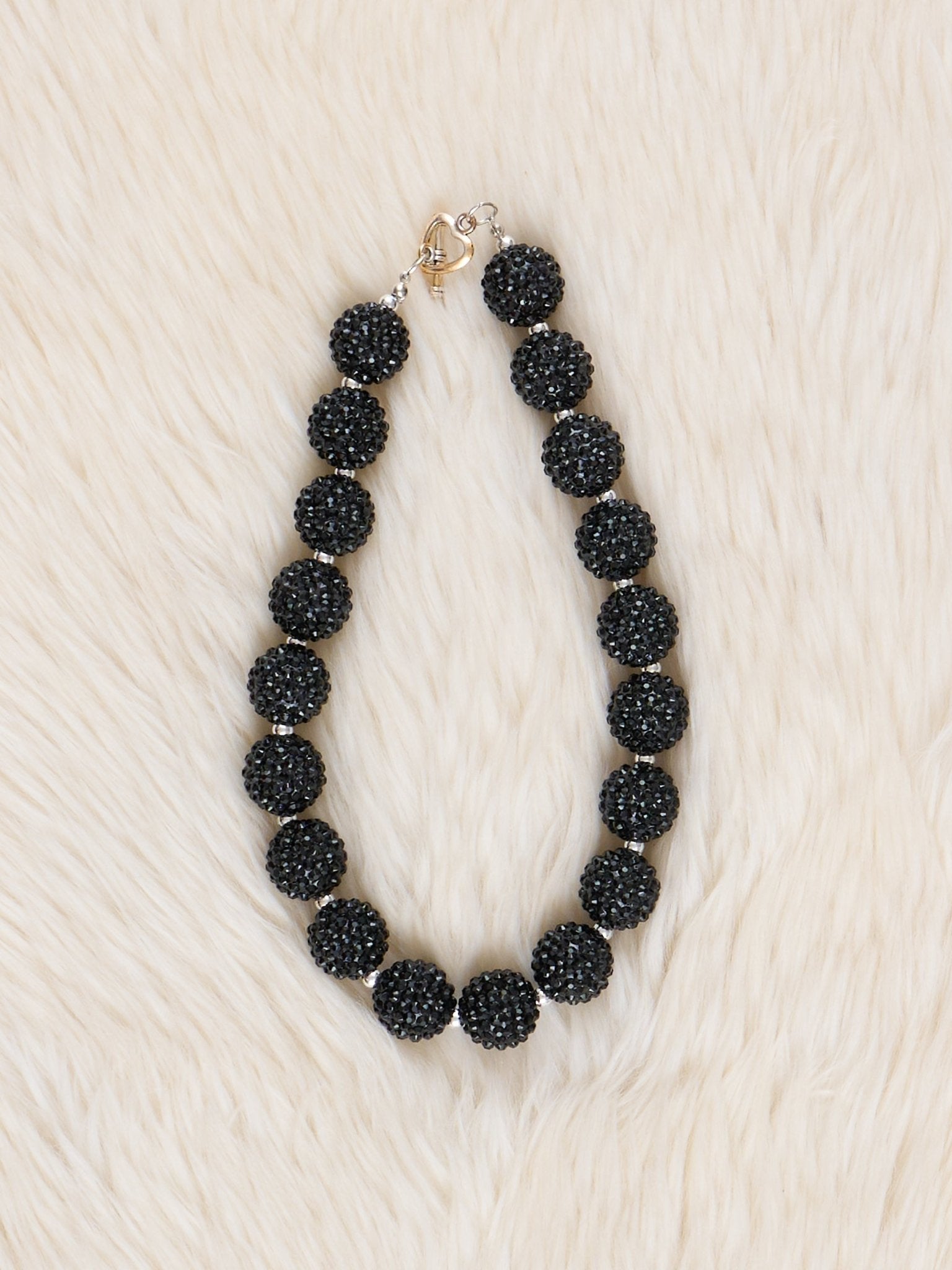Black Sparkle Bubble Necklace - Marie Nicole Clothing