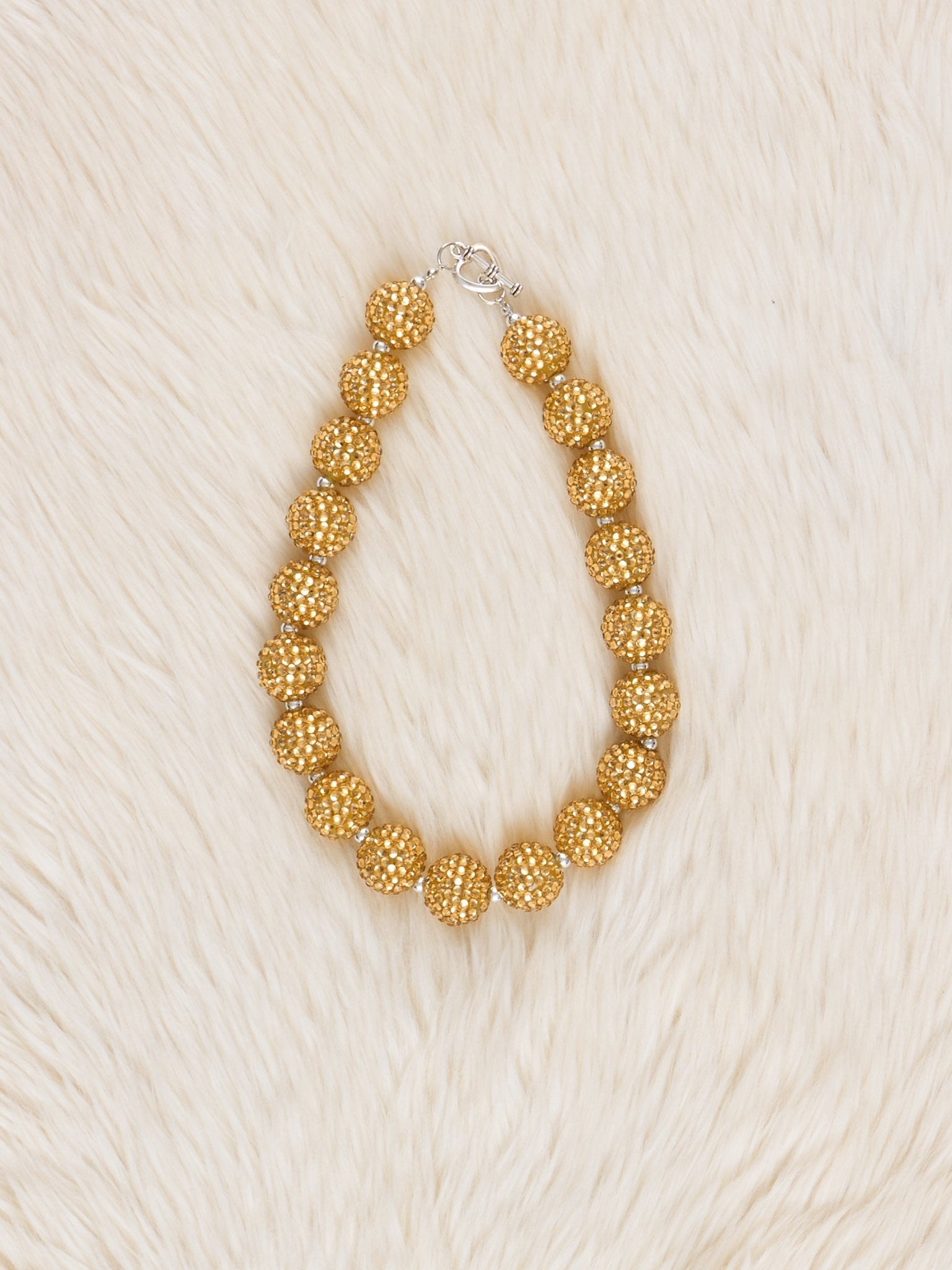 Gold Sparkle Bubble Necklace - Marie Nicole Clothing