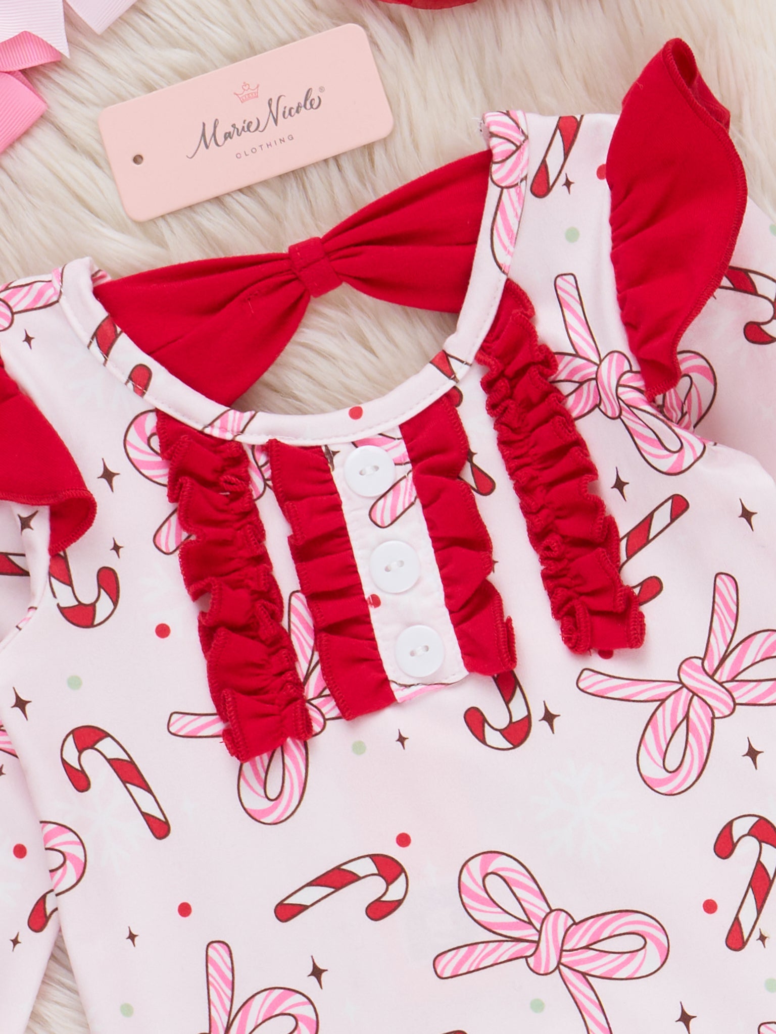 Candy Swirl Ruffle Romper - Marie Nicole Clothing