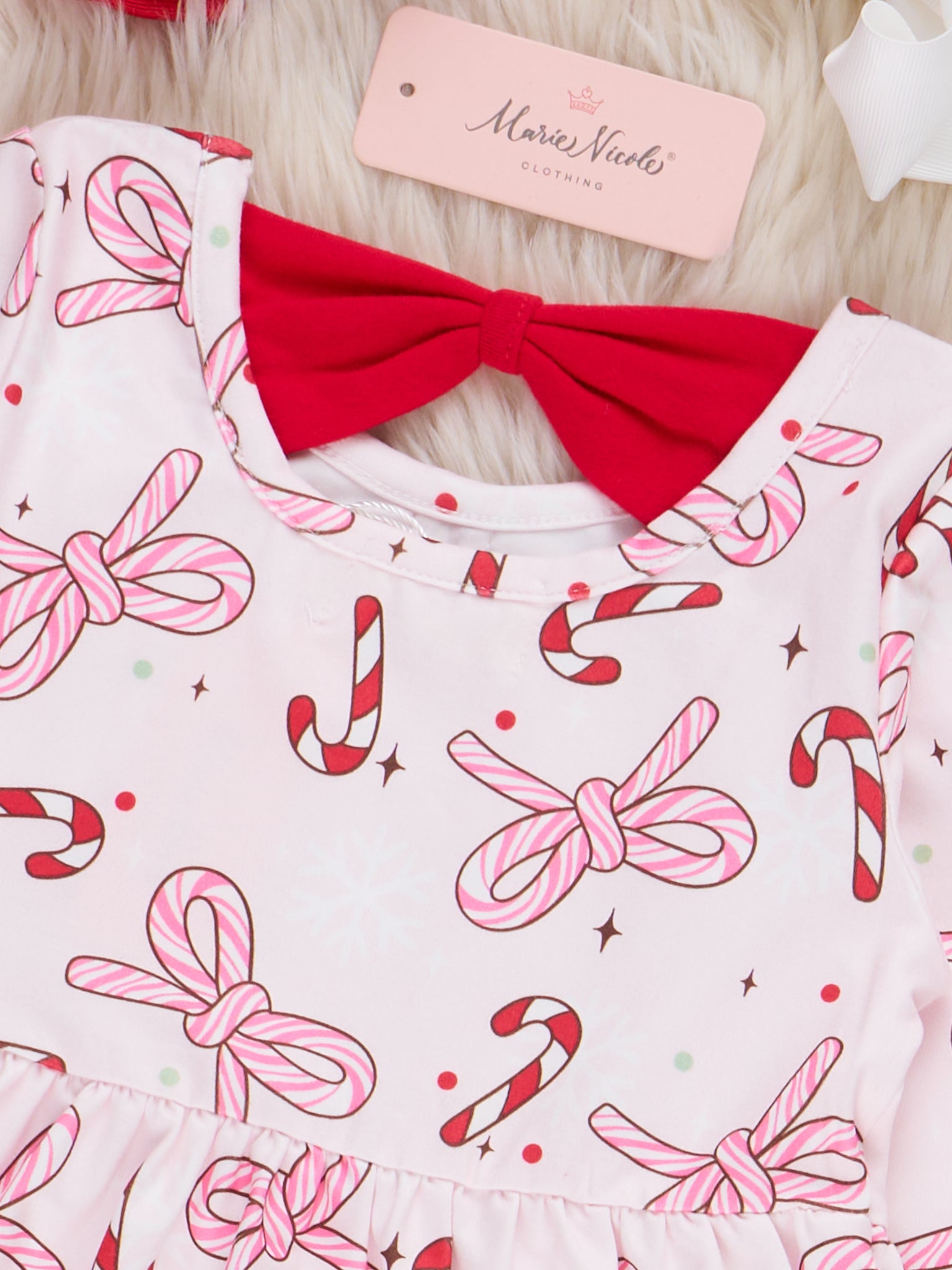 Candy Swirl Ruffle Dress - Marie Nicole Clothing