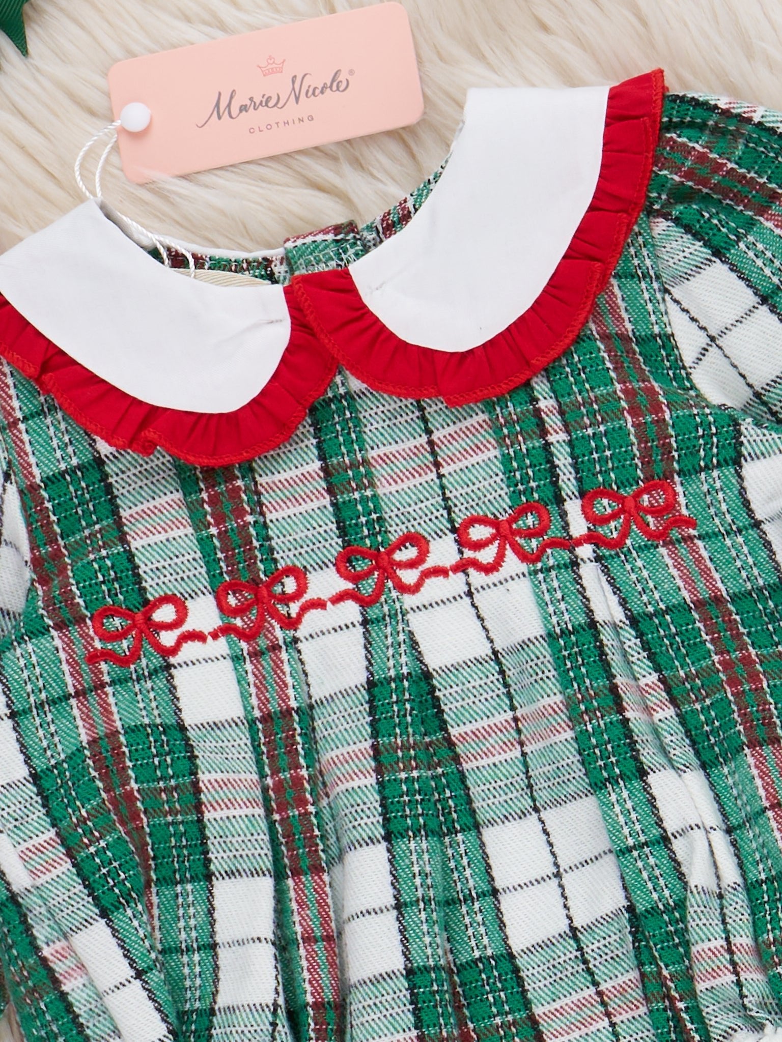 Holiday Plaid Bubble Romper - Marie Nicole Clothing