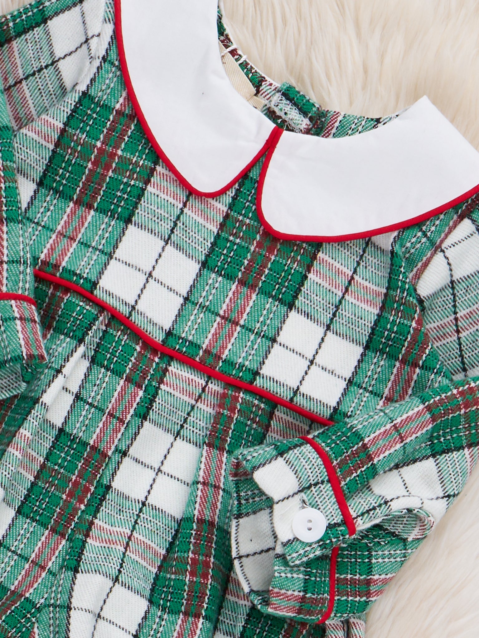 Holiday Plaid Romper - Marie Nicole Clothing