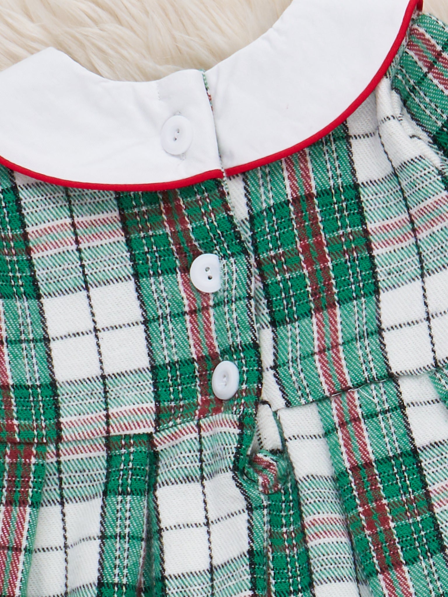 Holiday Plaid Romper - Marie Nicole Clothing