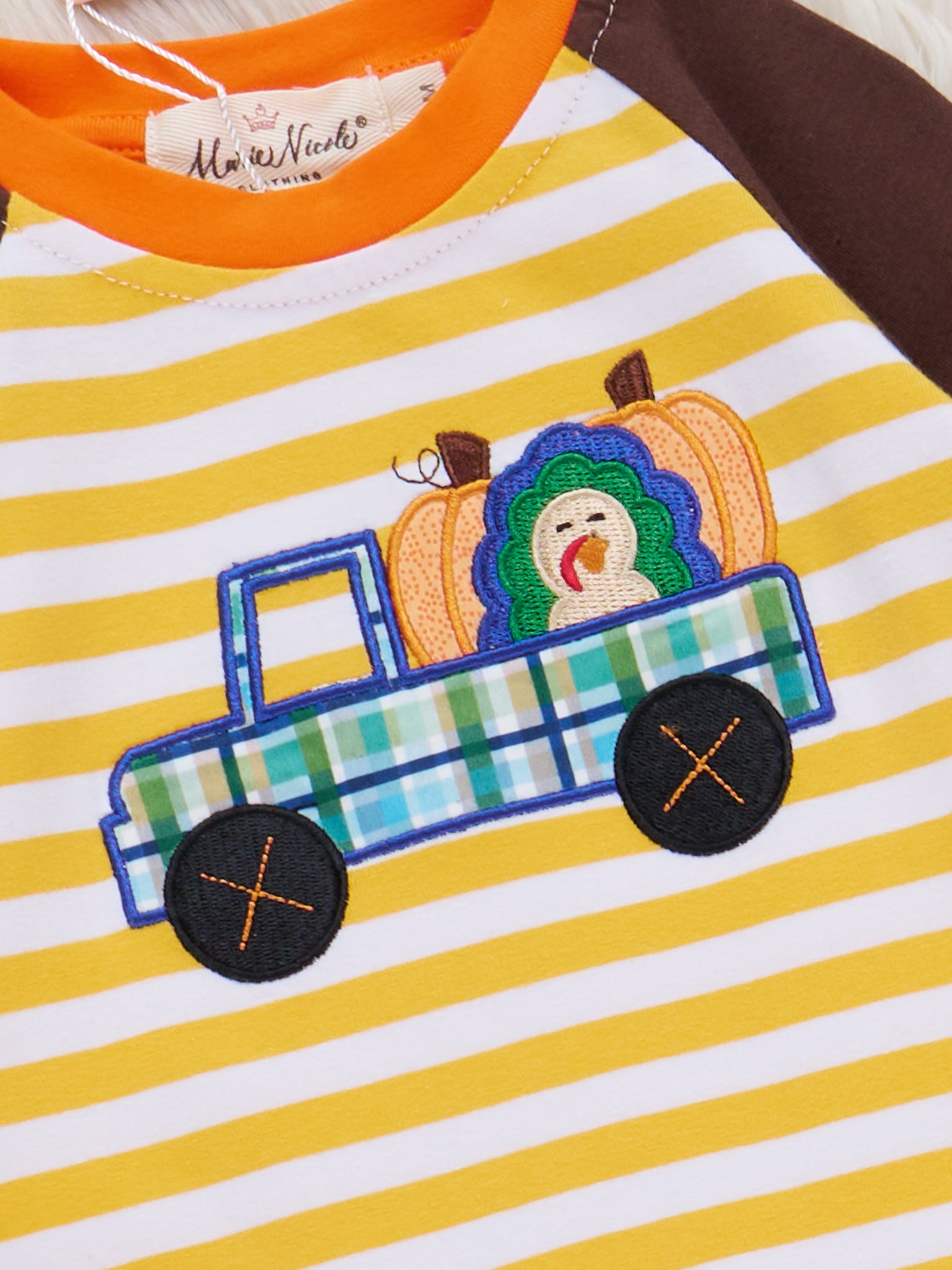 Fall Fest Express Embroidered Romper - Marie Nicole Clothing