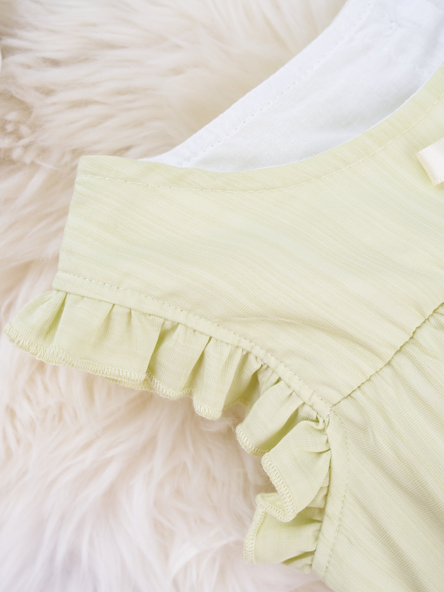 Pastel Green Ruffle Bow Dress - Marie Nicole Clothing