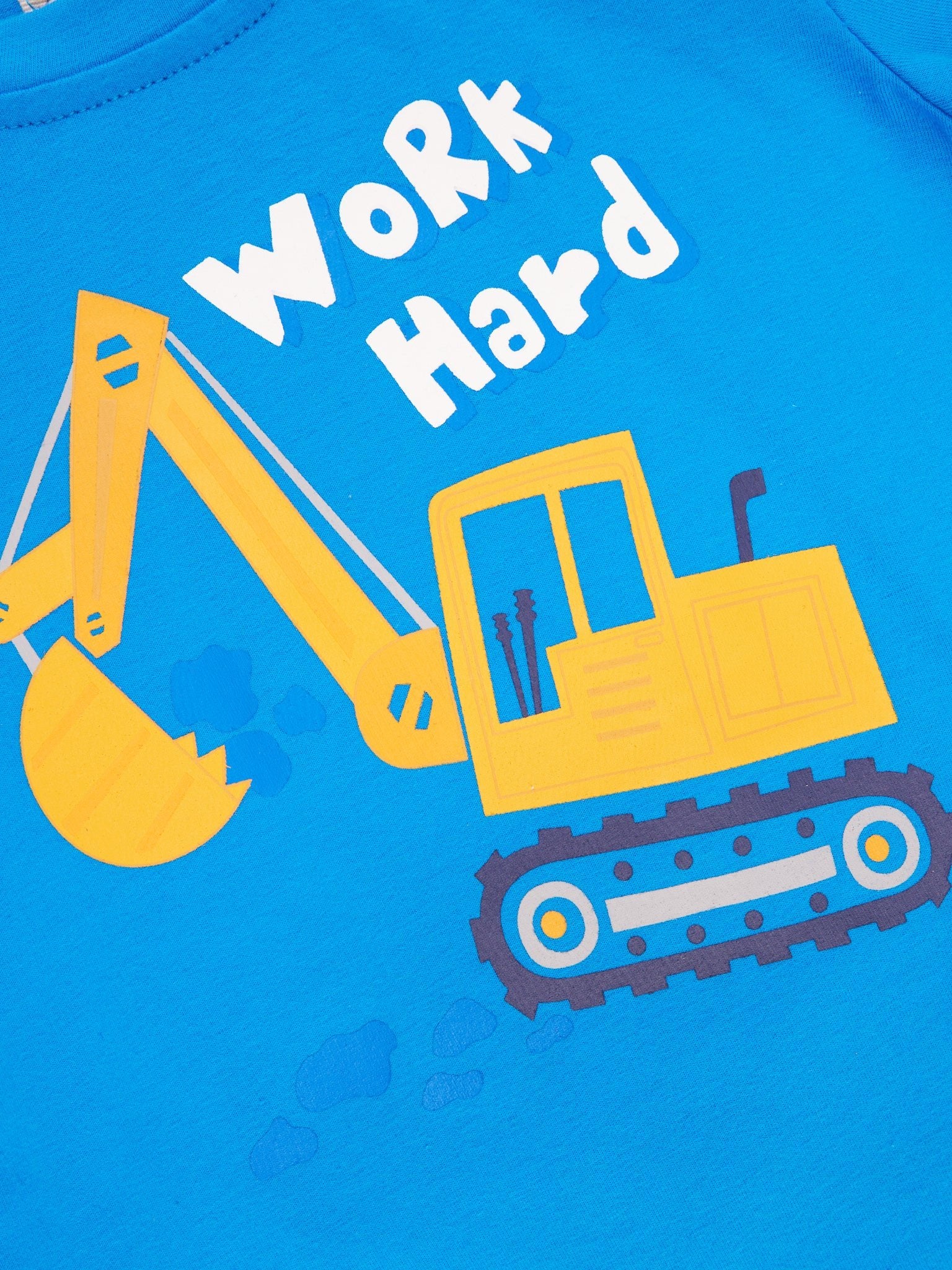 "Work Hard" Excavator Graphic Shirt - Marie Nicole Clothing