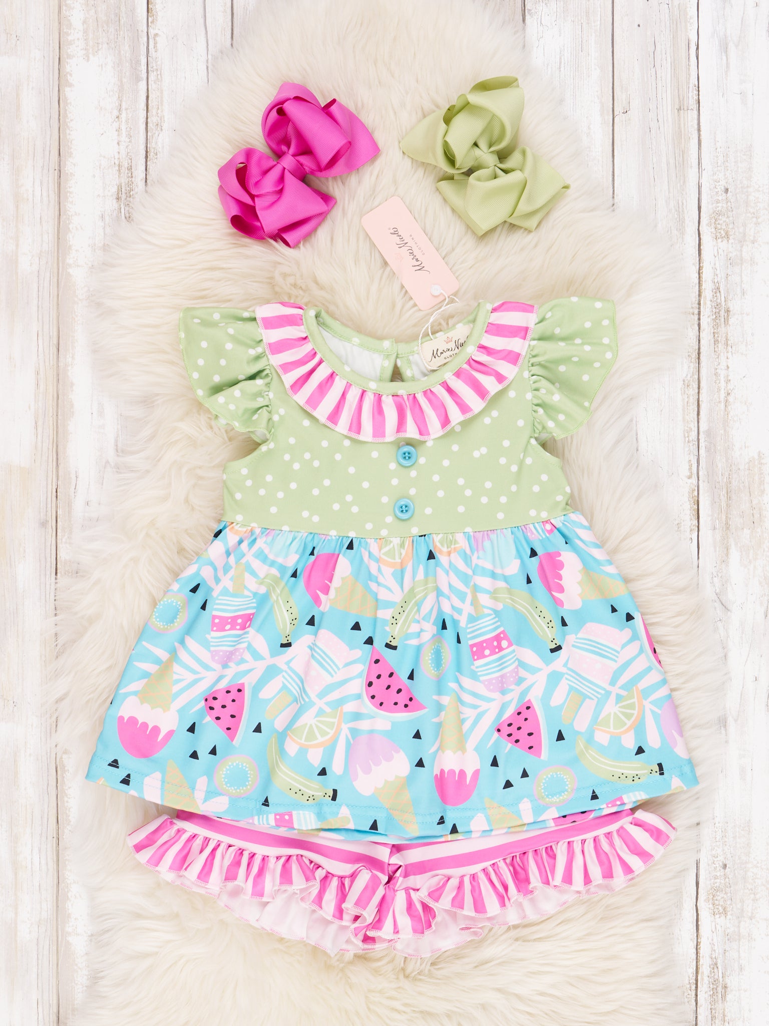 Sweet Treats Ruffle Outfit - Marie Nicole Clothing
