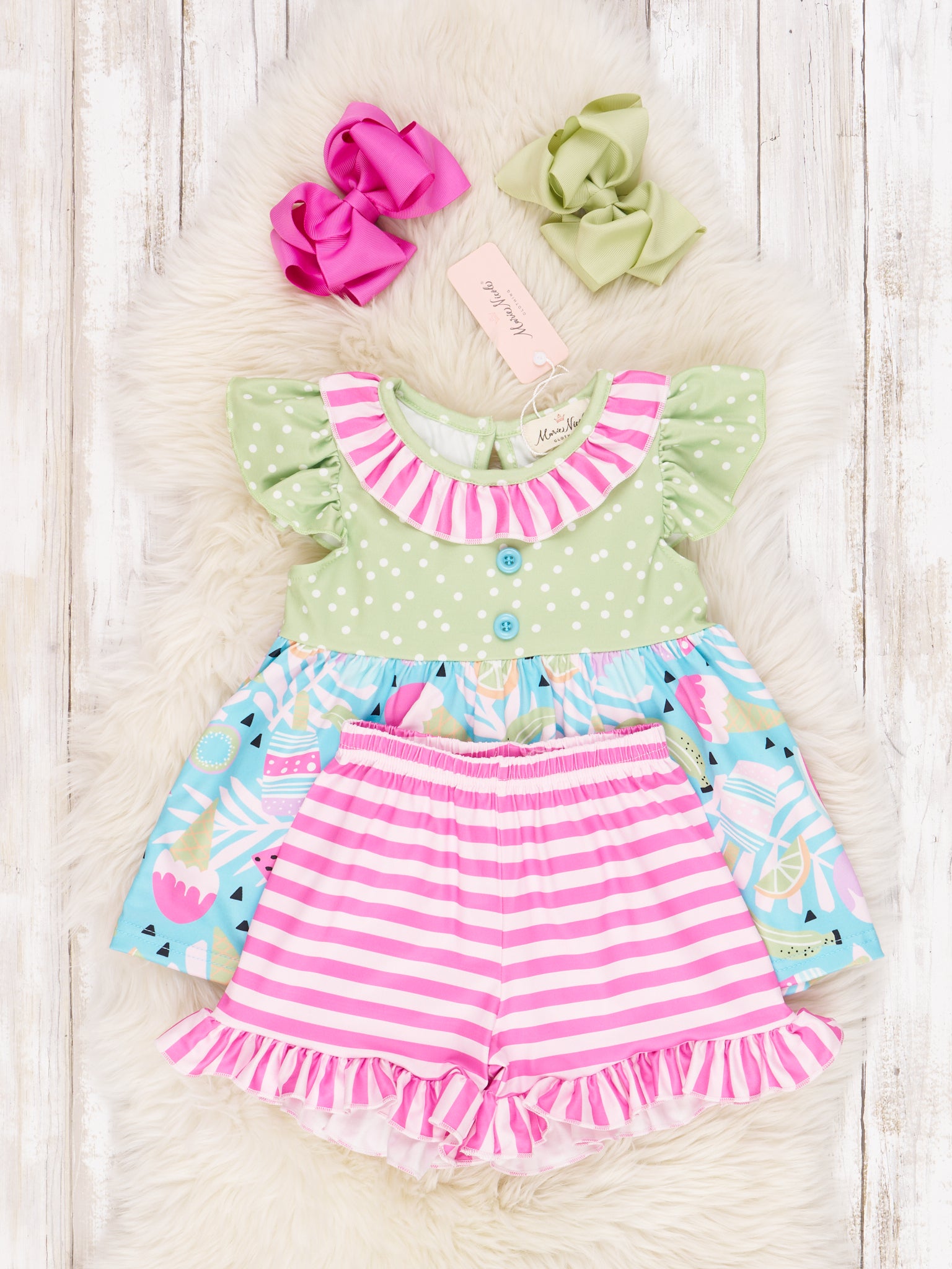 Sweet Treats Ruffle Outfit - Marie Nicole Clothing