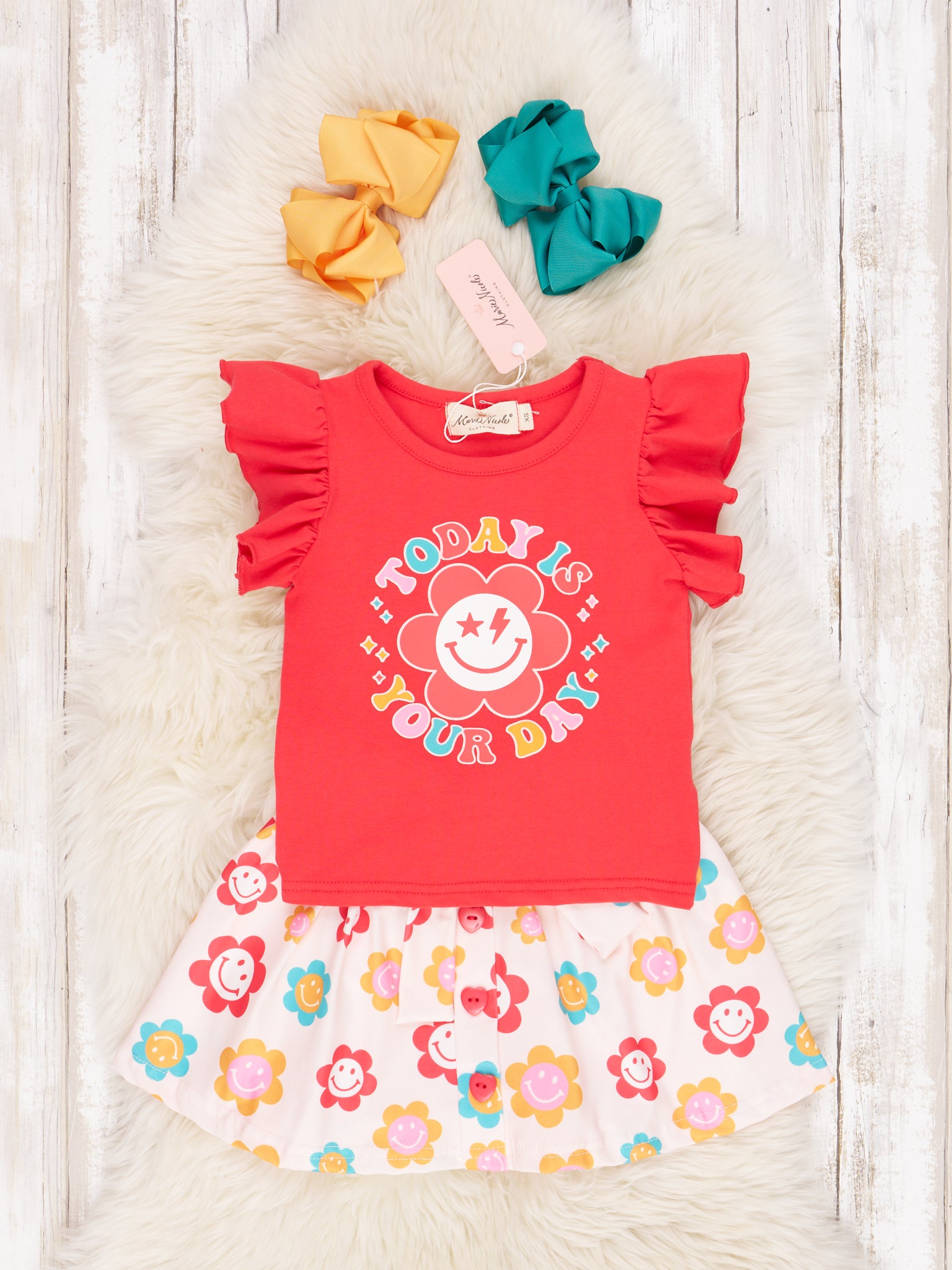 "Today Is Your Day" Ruffle Outfit - Marie Nicole Clothing