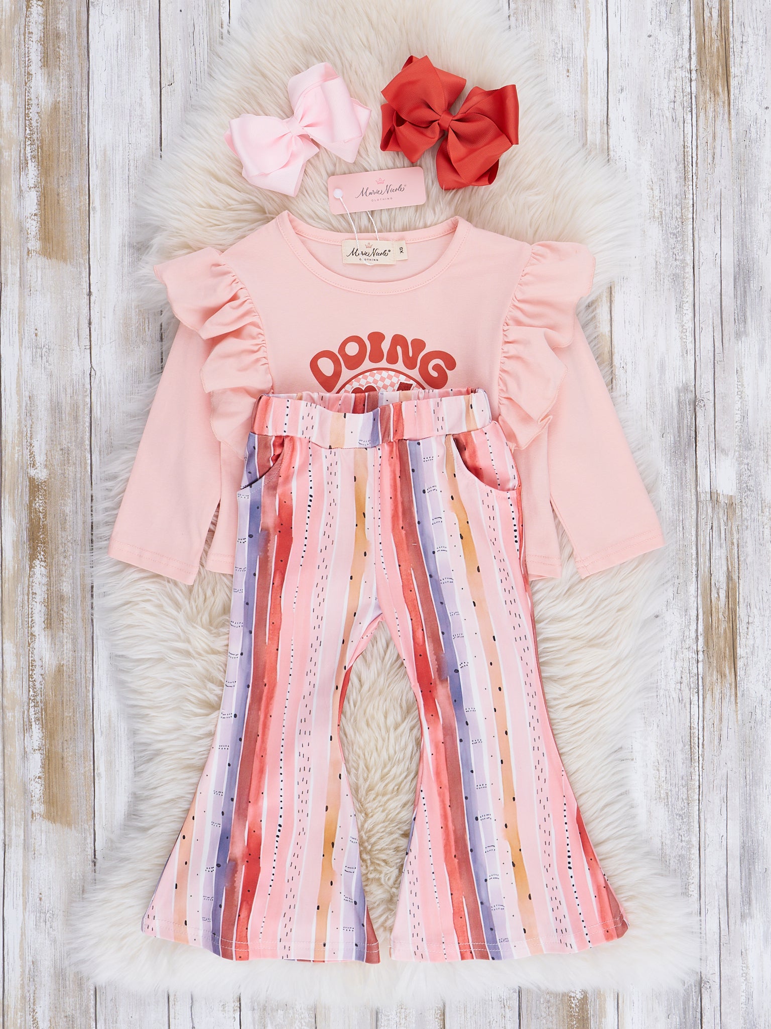The Best Stripes Bell Bottoms Outfit - Marie Nicole Clothing