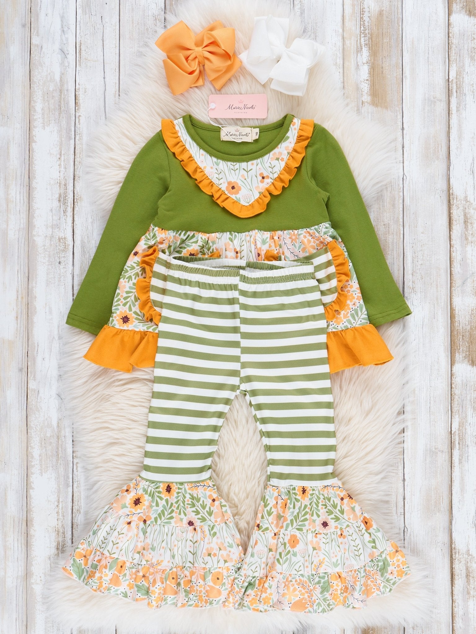 Pocket Flara Bells Outfit - Sunflower - Marie Nicole Clothing