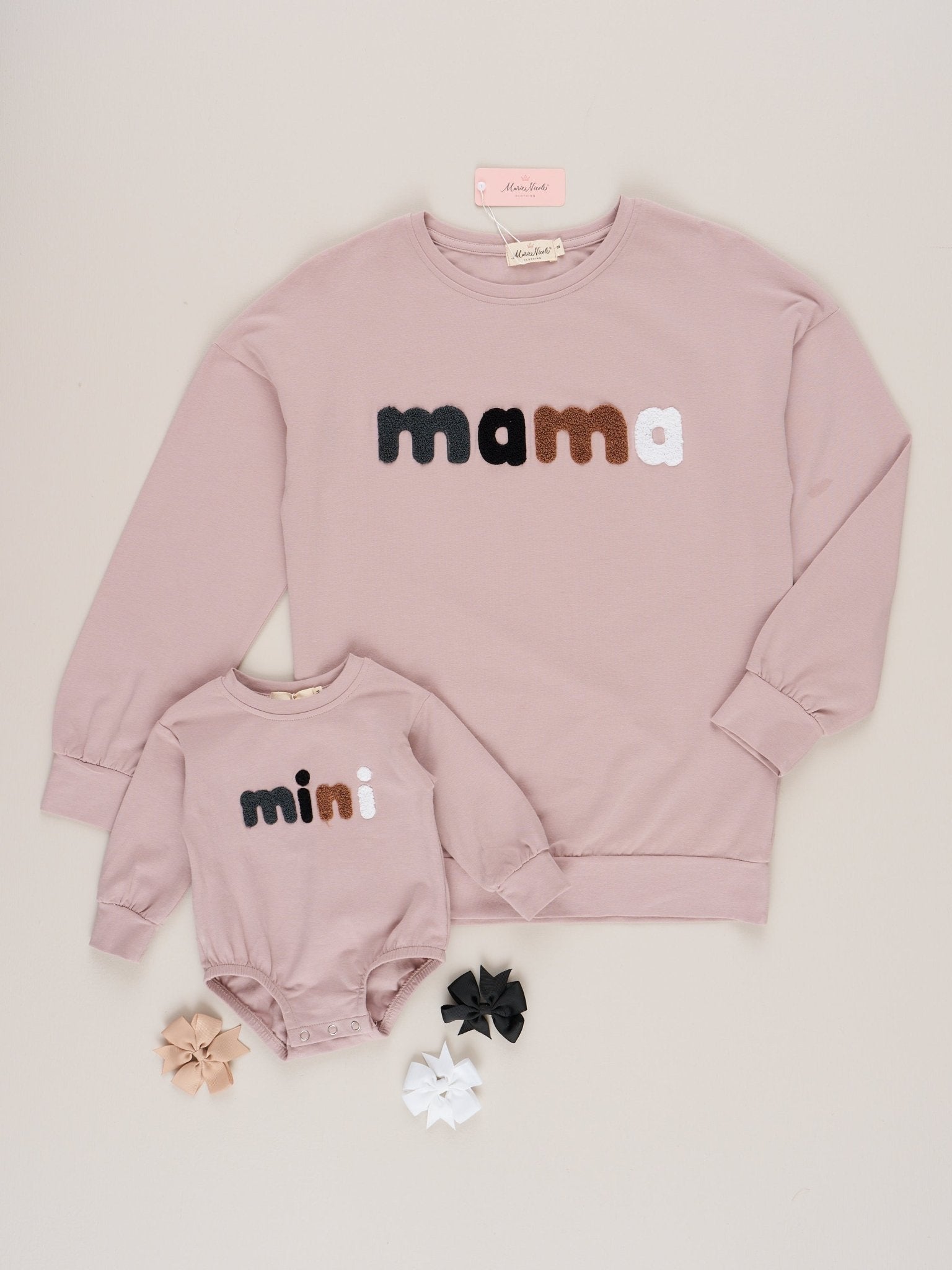 Mom & Me Soft Neutrals "Mama/Mini" Shirt - Marie Nicole Clothing