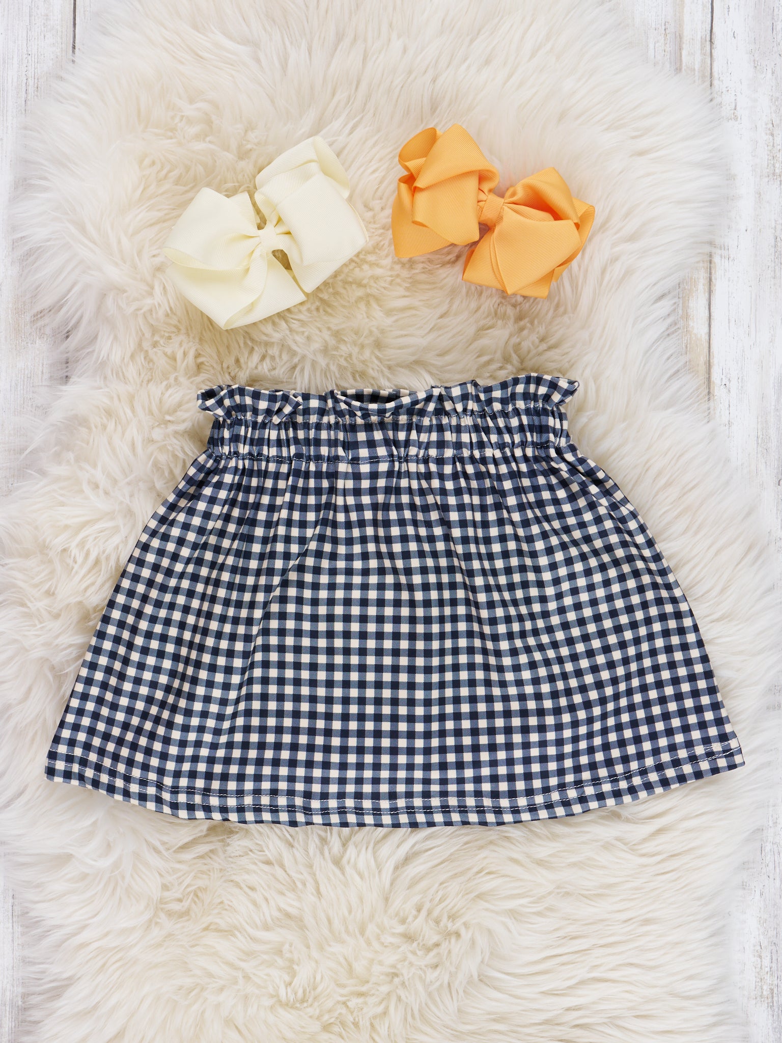 Olive Embroidered Sunflower Gingham Outfit - Marie Nicole Clothing