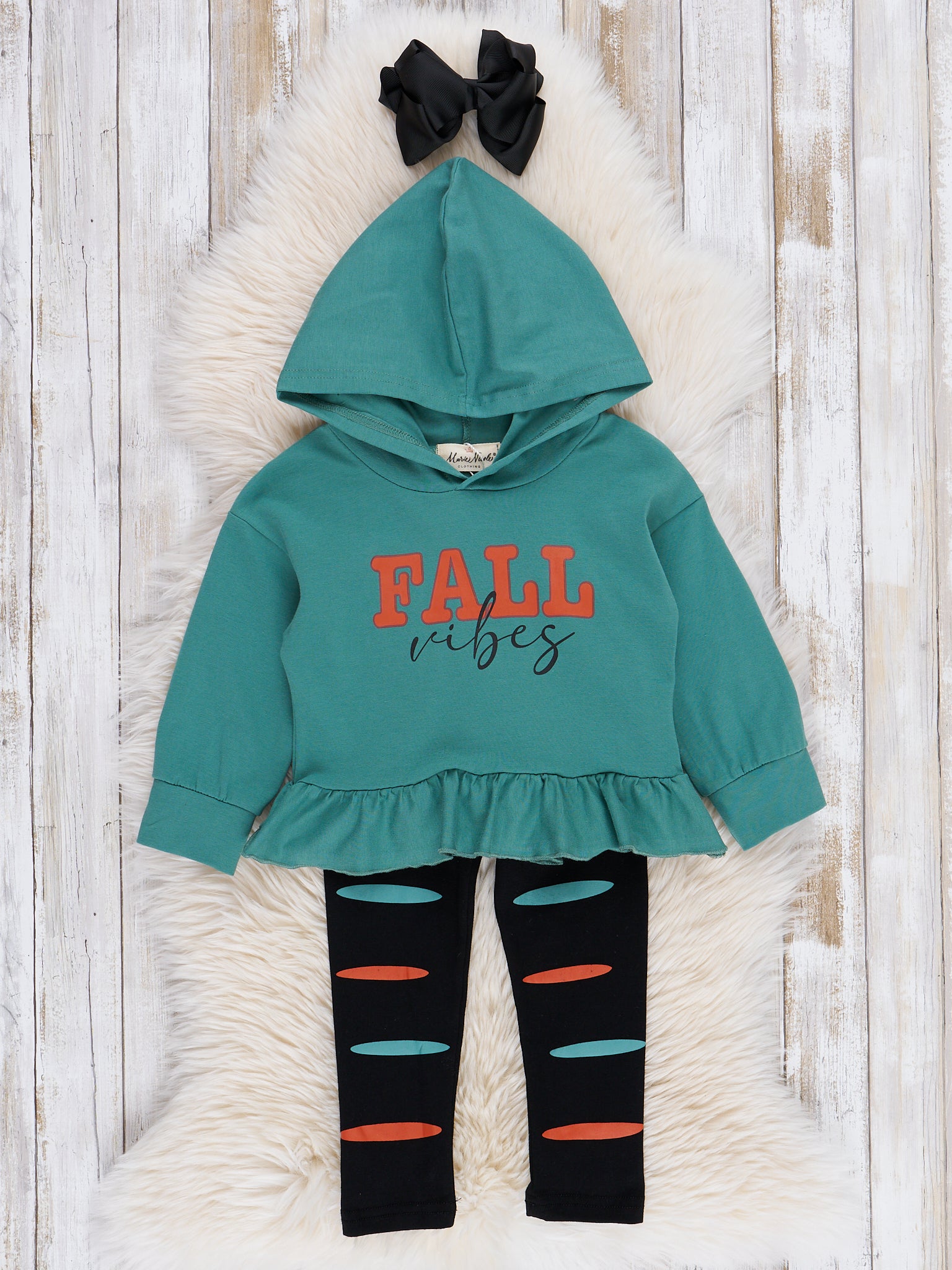Turquoise & Black "Fall Vibes" Outfit - Marie Nicole Clothing