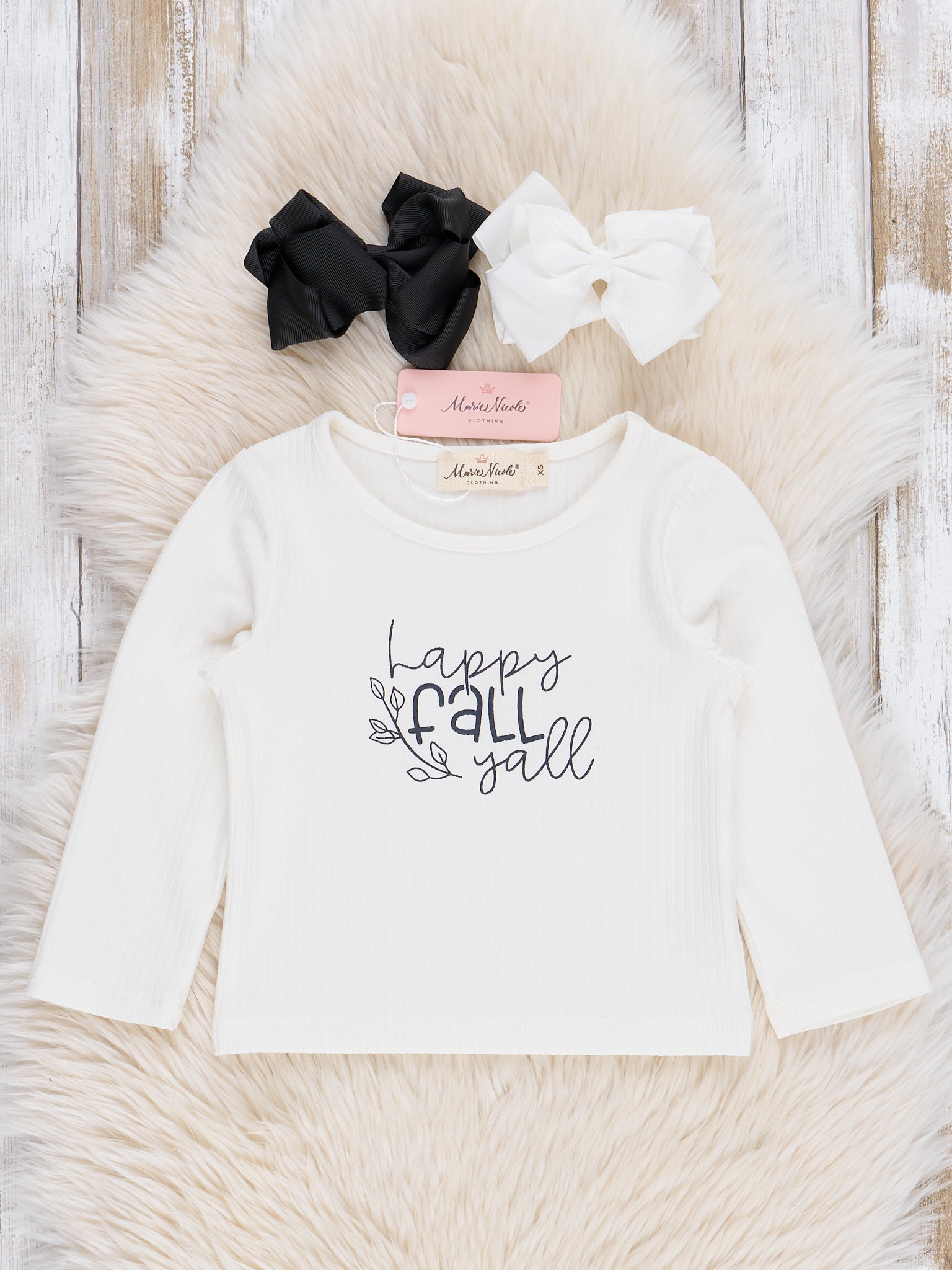 Navy Plaid "Happy Fall Y'all" Skirtall Set - Marie Nicole Clothing