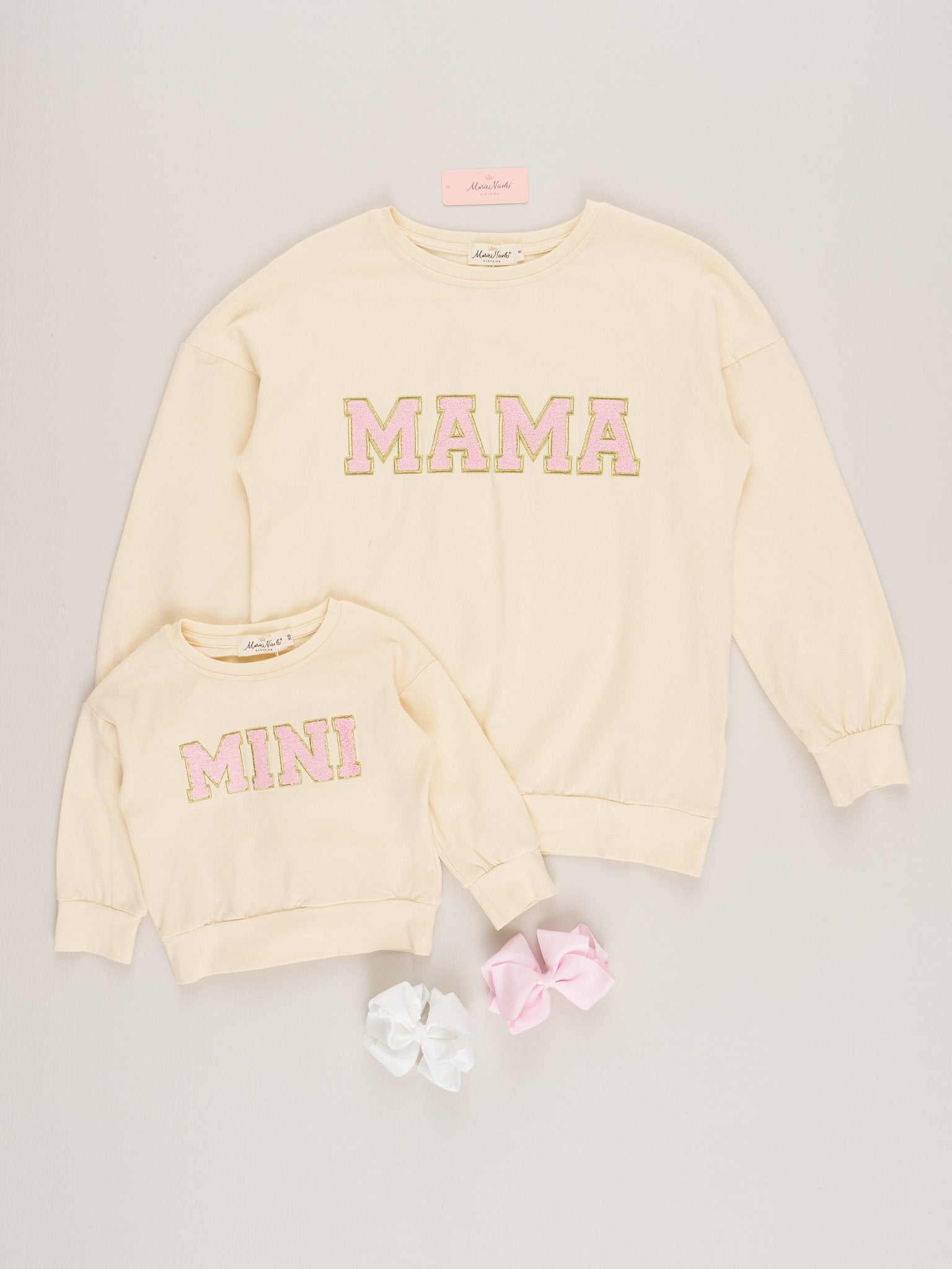 Mom & Me Cream Mama/Mini Shirt - Marie Nicole Clothing