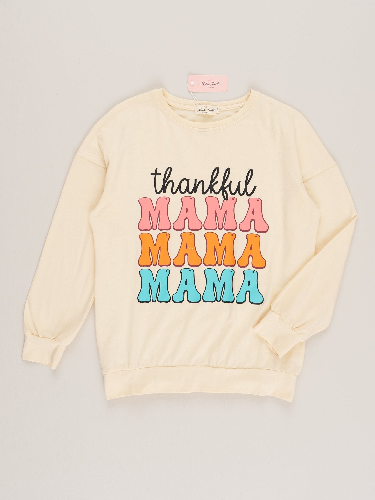 Mom & Me Cream "Thankful" Mama/Mini Shirt - Marie Nicole Clothing