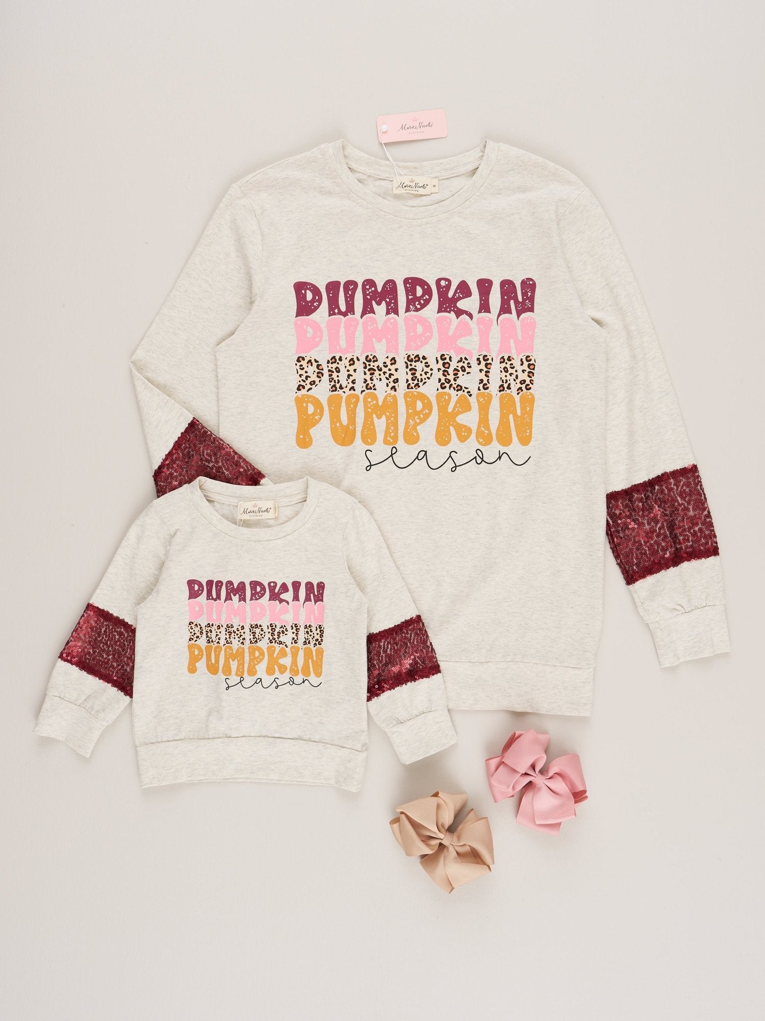 Mom & Me Grey "Pumpkin Season" Shirt - Marie Nicole Clothing