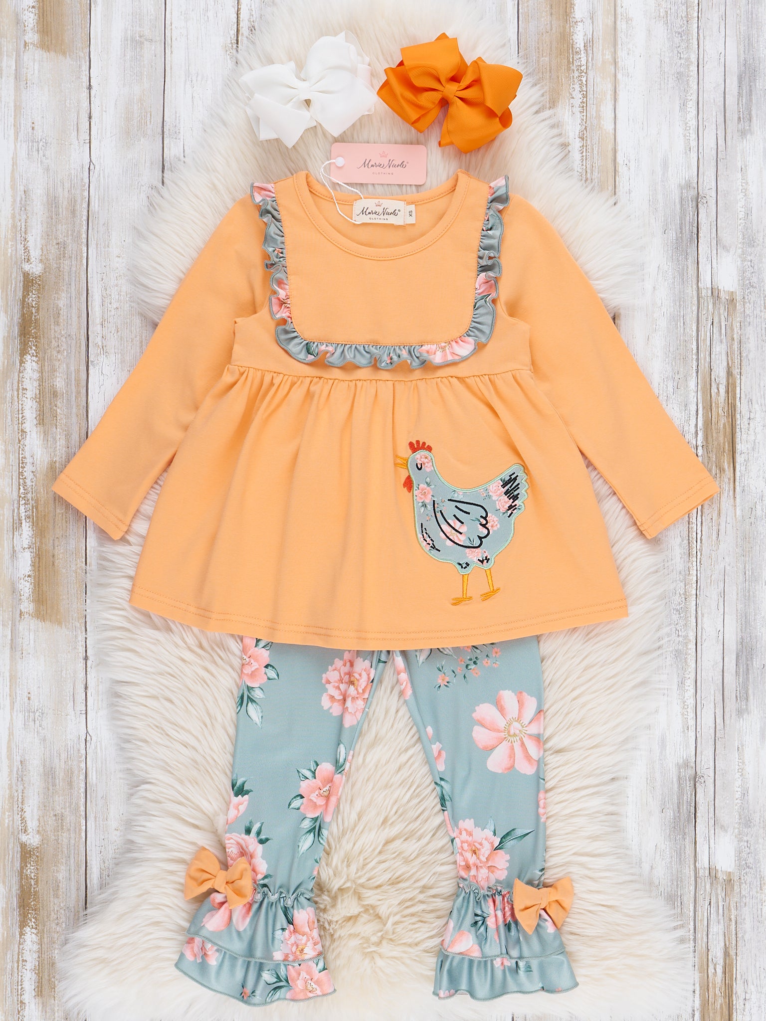 Farmhouse Floral Chick Outfit - Marie Nicole Clothing