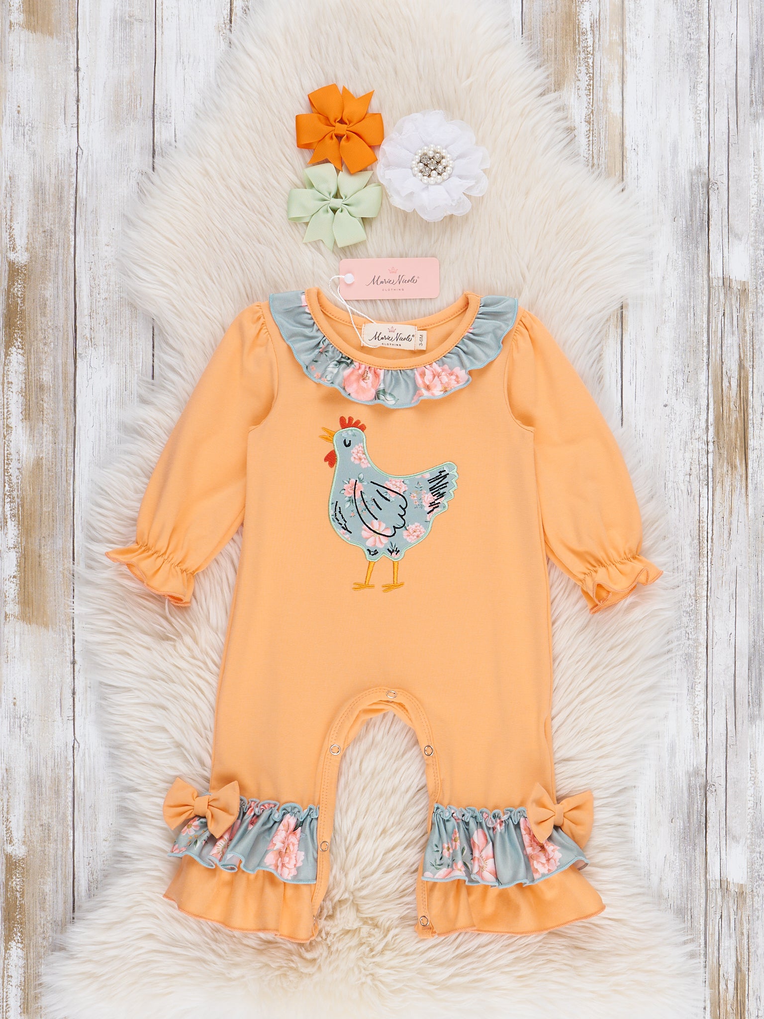 Farmhouse Floral Chick Romper - Marie Nicole Clothing