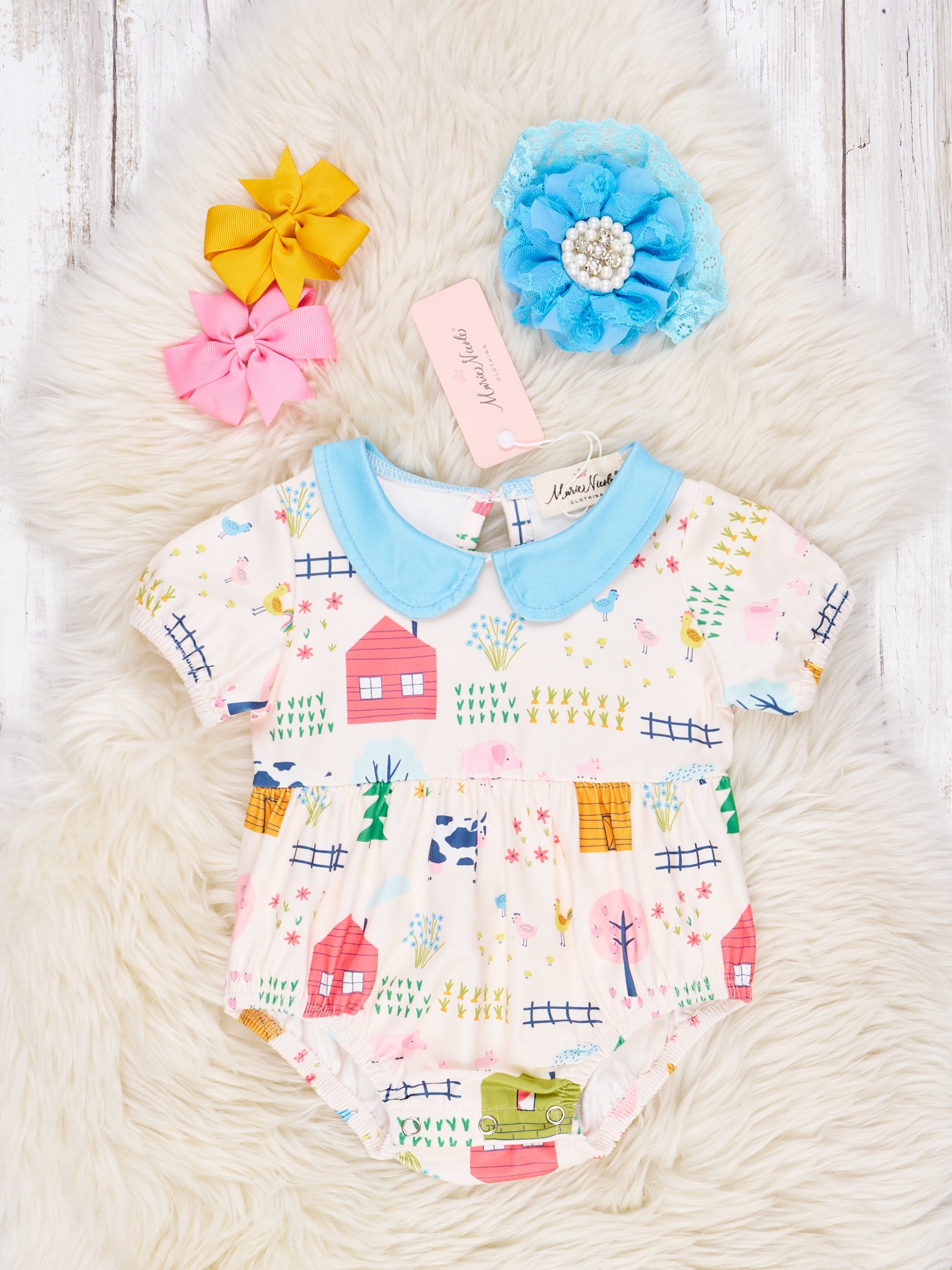 Barn Life Romper - Marie Nicole Clothing