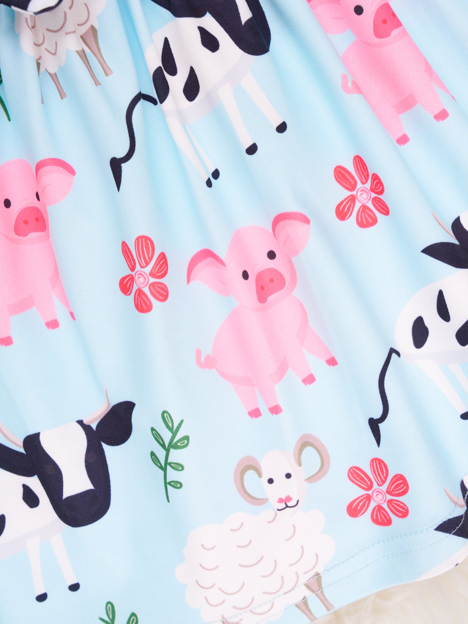 Farm Animal Ruffle Dress - Marie Nicole Clothing