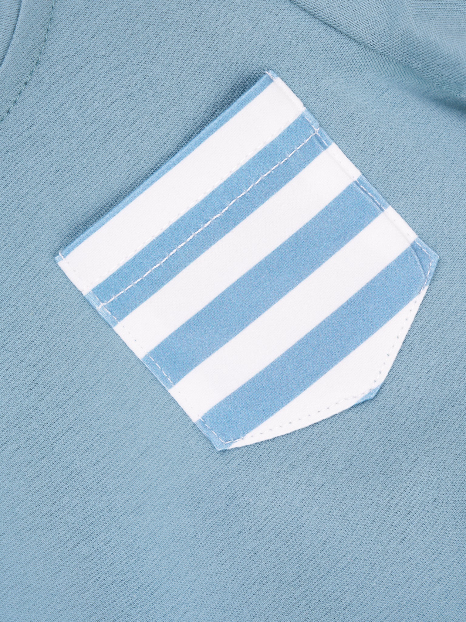 Blue Stripe Pocket Shirt - Marie Nicole Clothing
