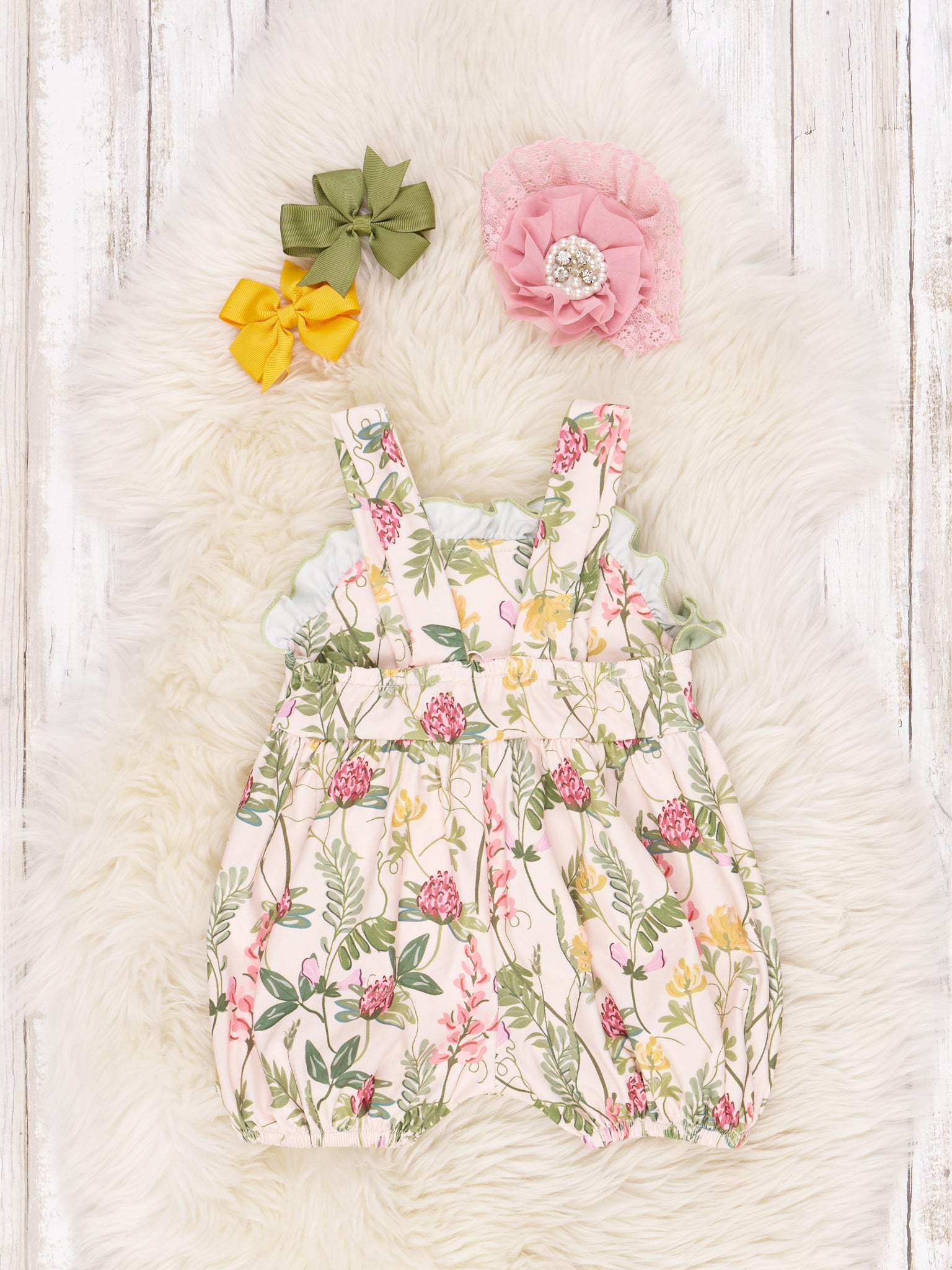 Tropical Ruffle Romper - Marie Nicole Clothing