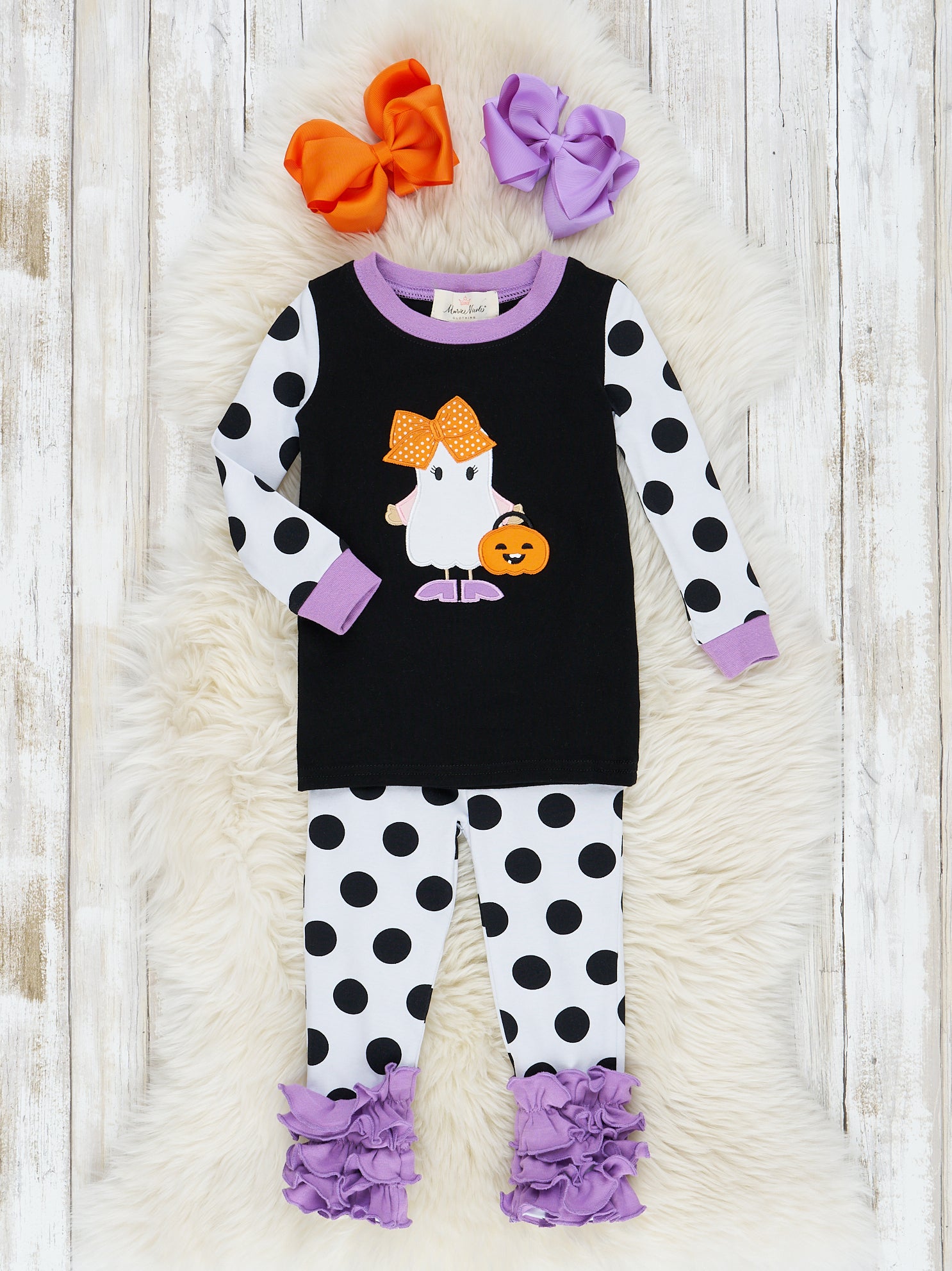 Purple Boo Friends Pajamas - Girls & Boys - Marie Nicole Clothing