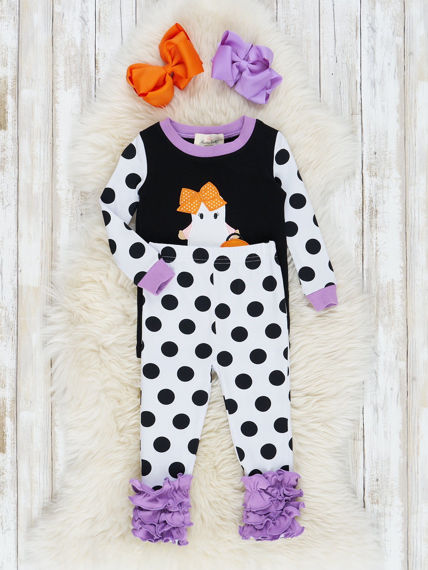 Purple Boo Friends Pajamas - Girls & Boys - Marie Nicole Clothing