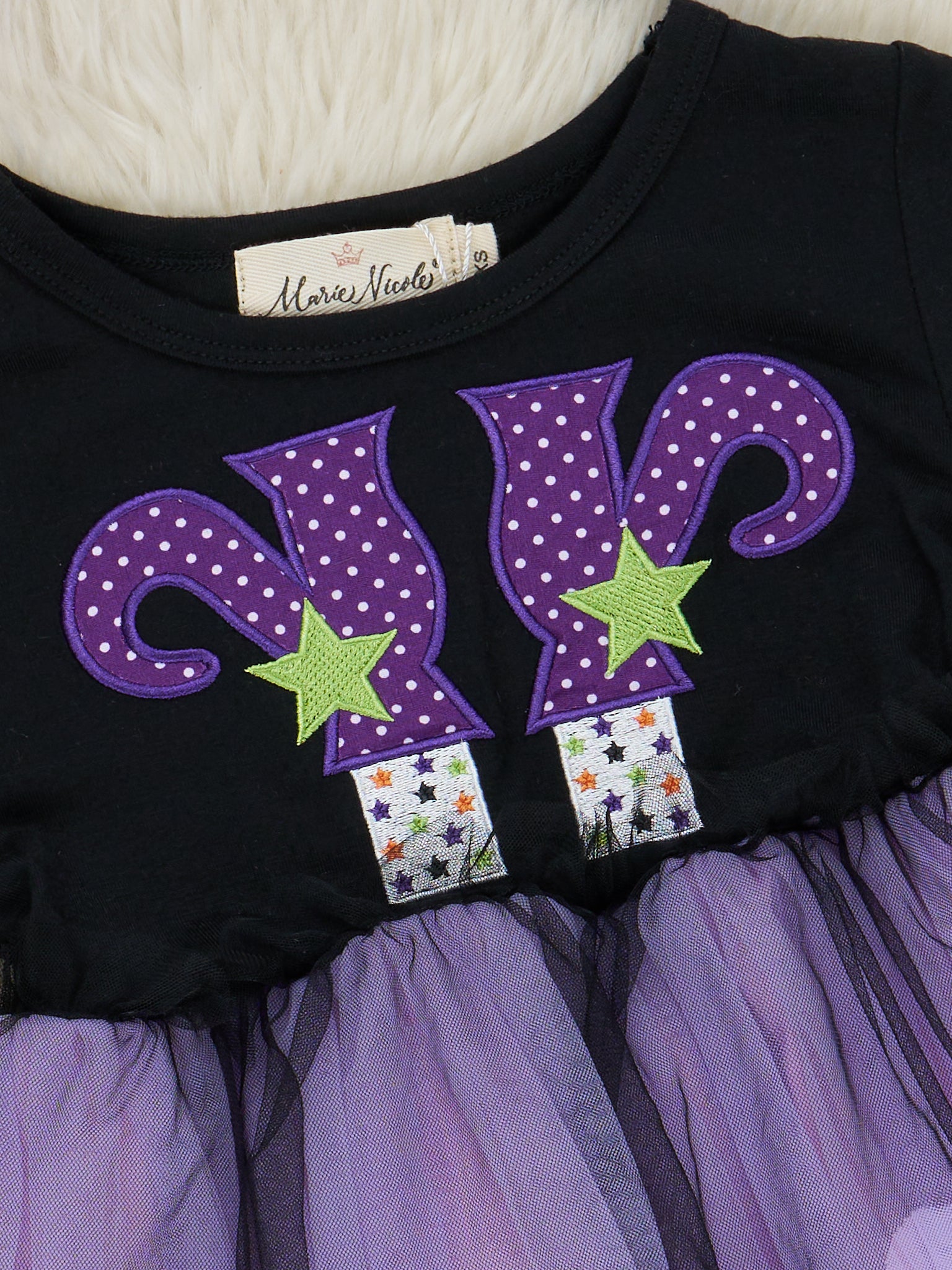 Lavender & Black Witchy Tulle Dress - Marie Nicole Clothing
