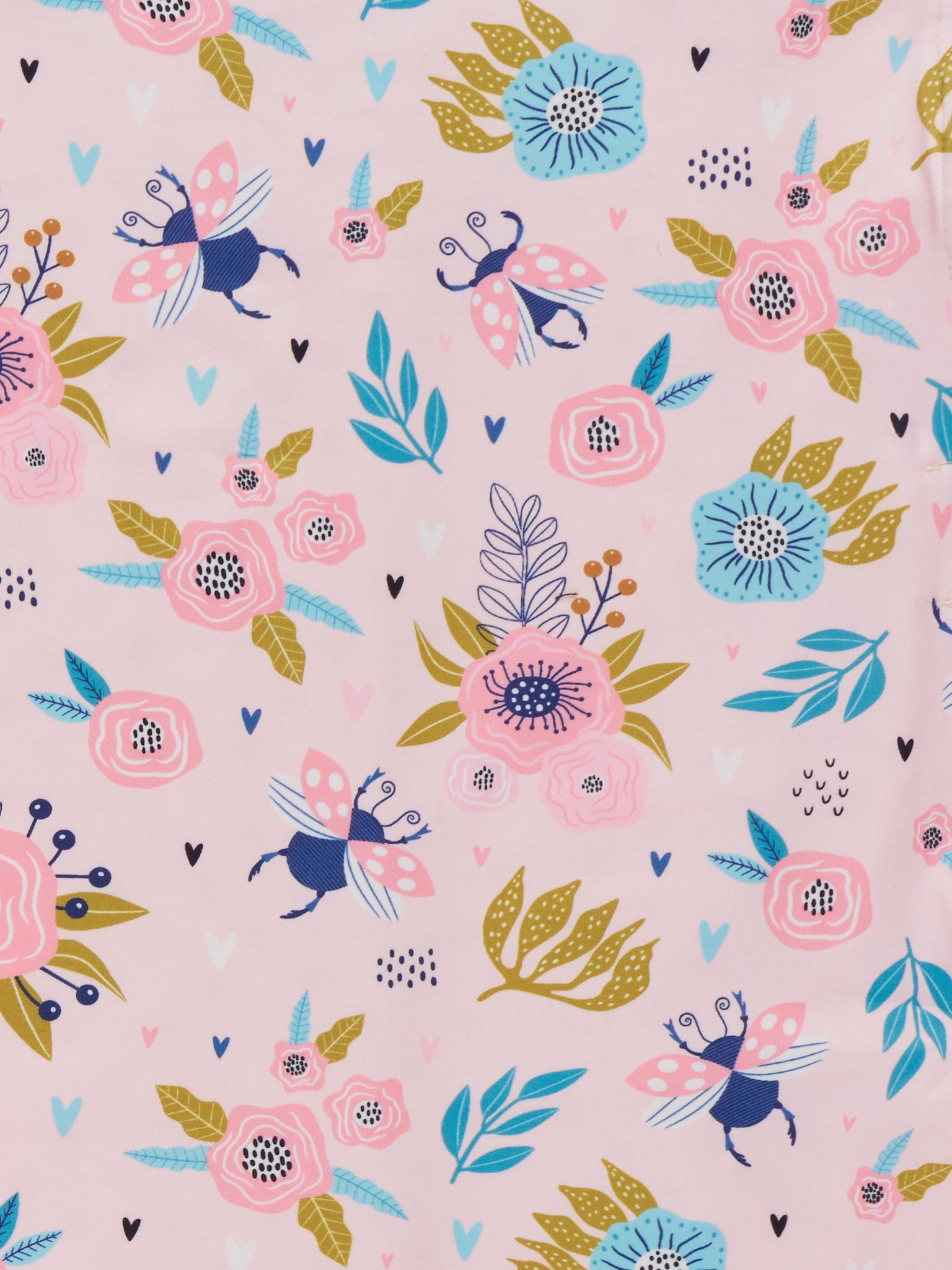 Pink Little Bug Floral Ruffle Minky Blanket - Marie Nicole Clothing