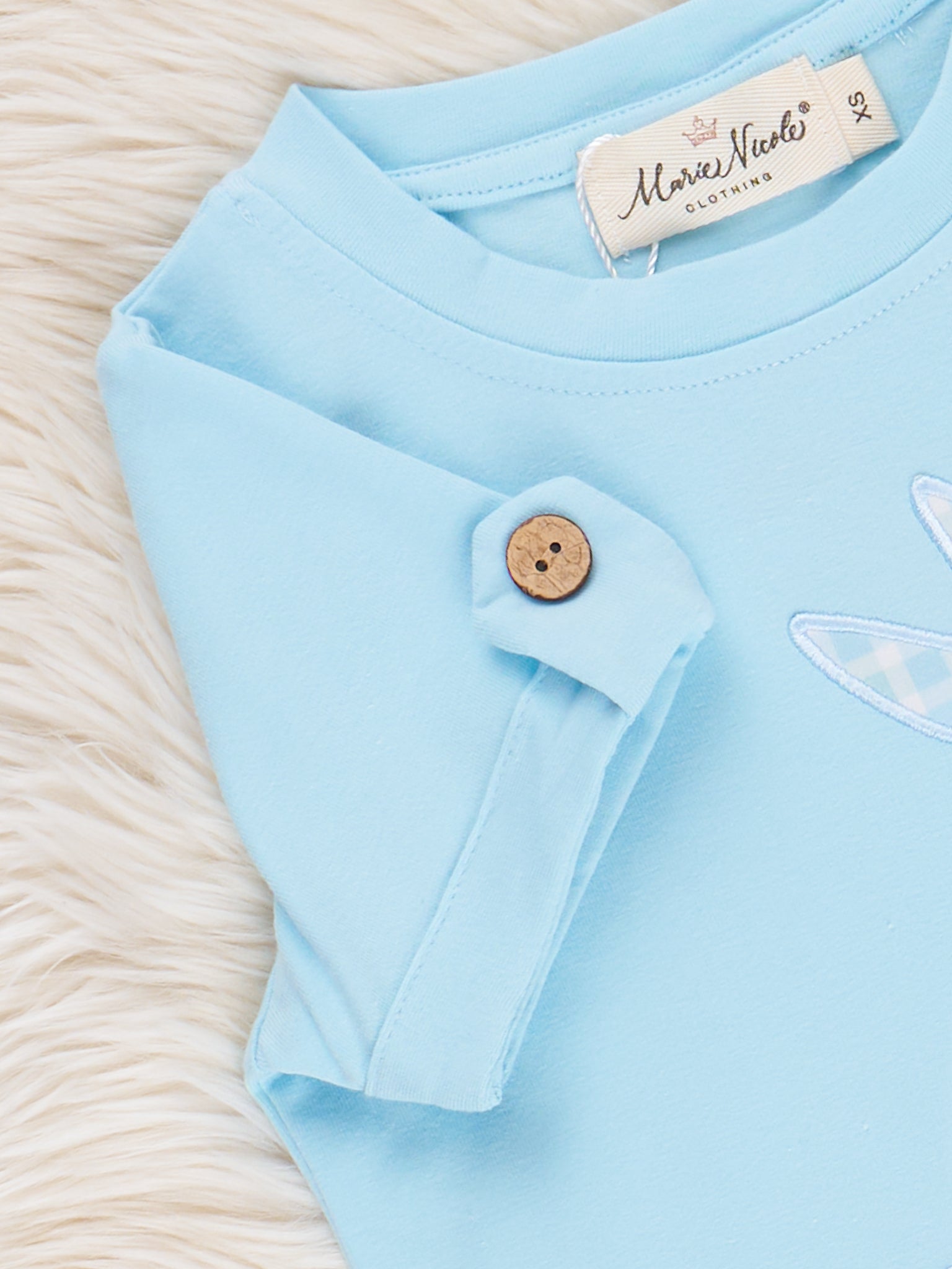 Plaid Embroidered Bunny Outfit - Marie Nicole Clothing