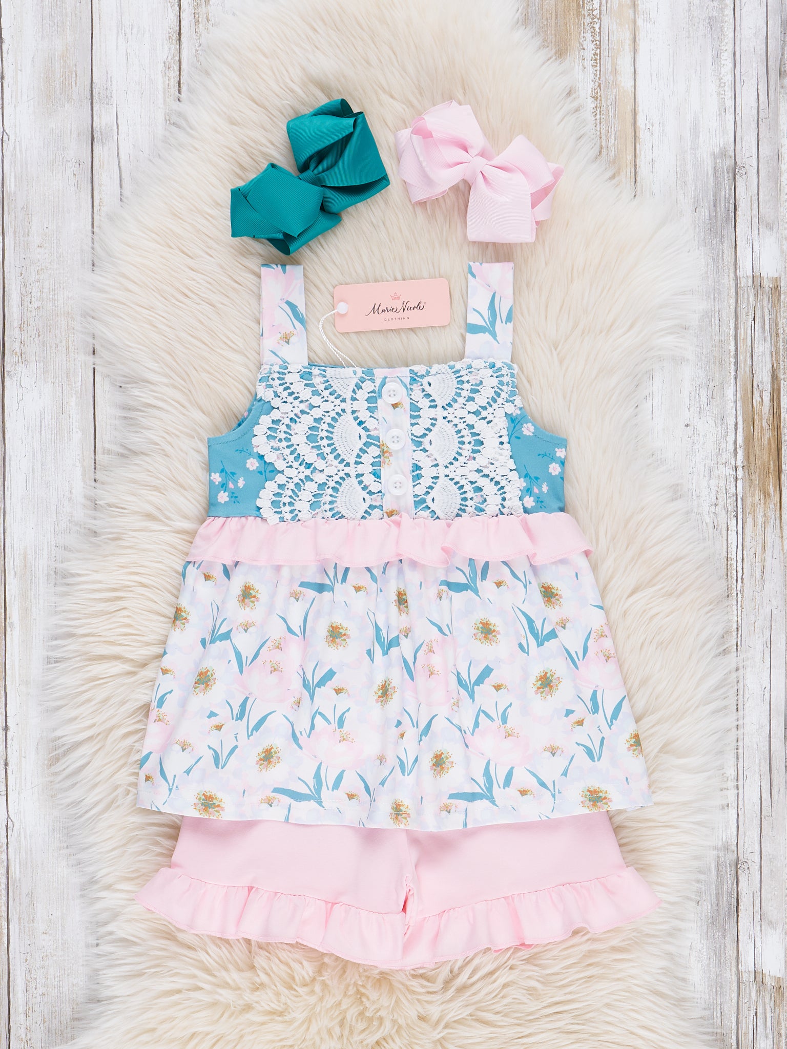 Boho Floral Lace Outfit - Marie Nicole Clothing