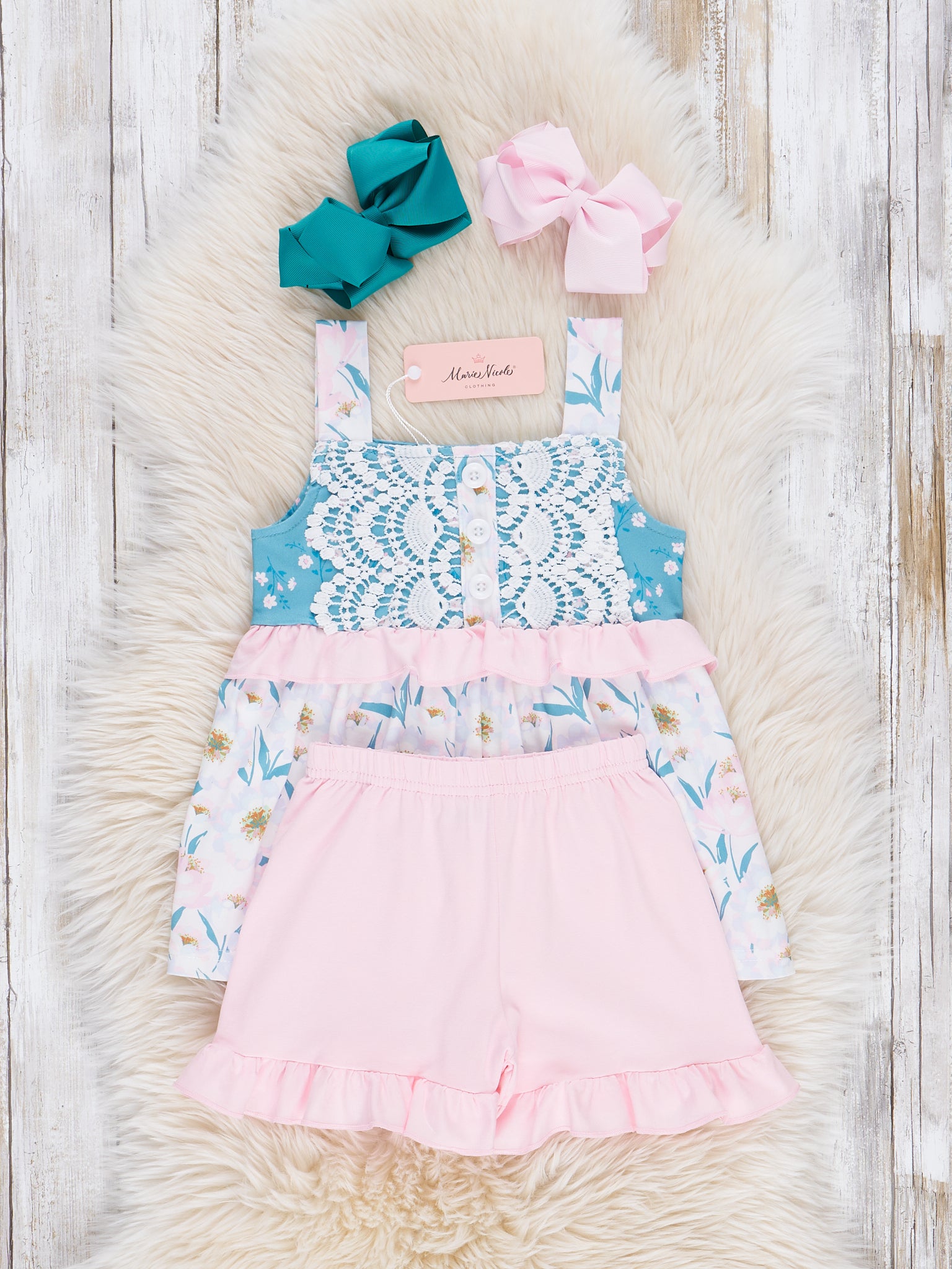 Boho Floral Lace Outfit - Marie Nicole Clothing