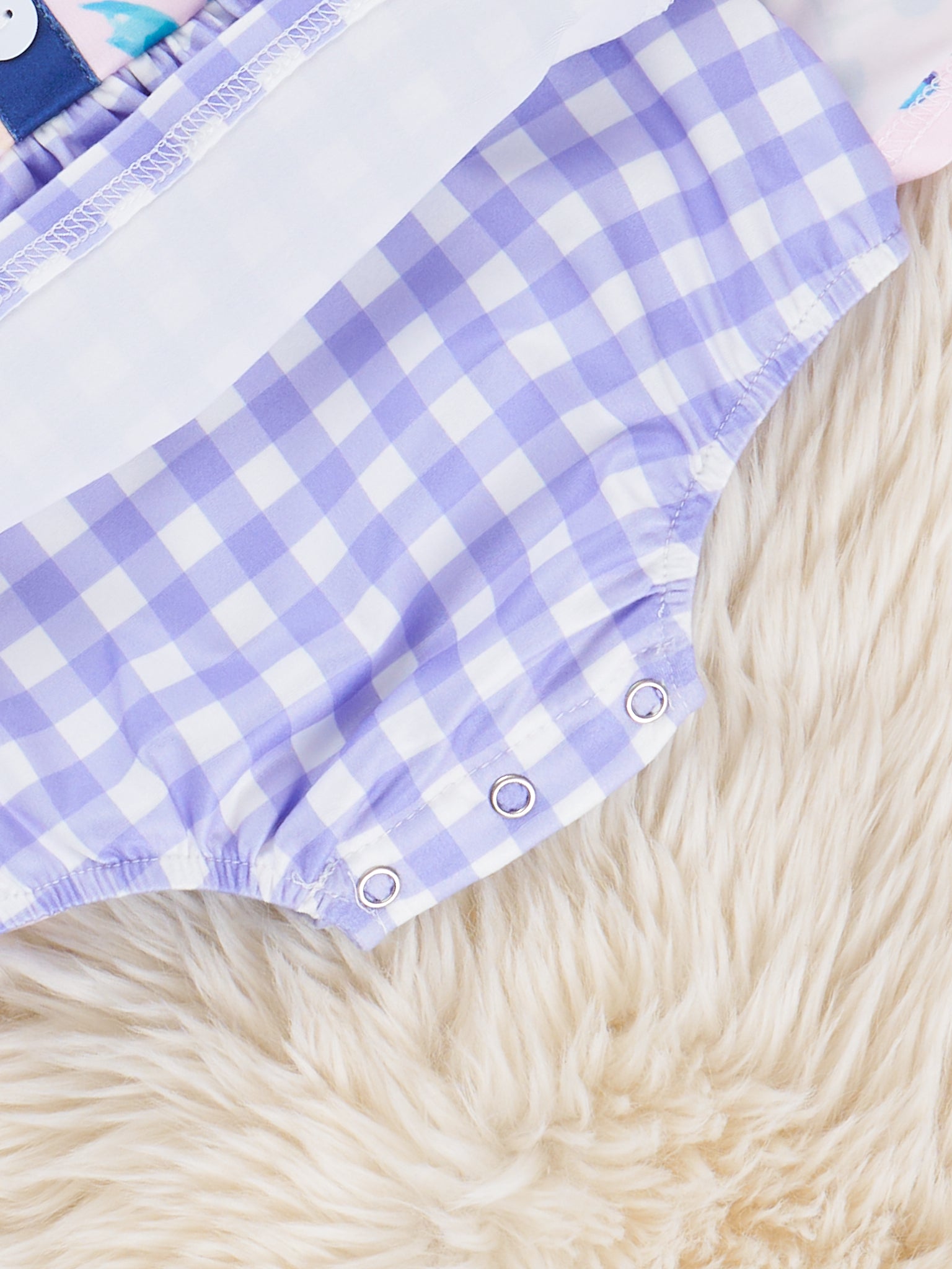 Roses & Gingham Bubble Romper - Marie Nicole Clothing