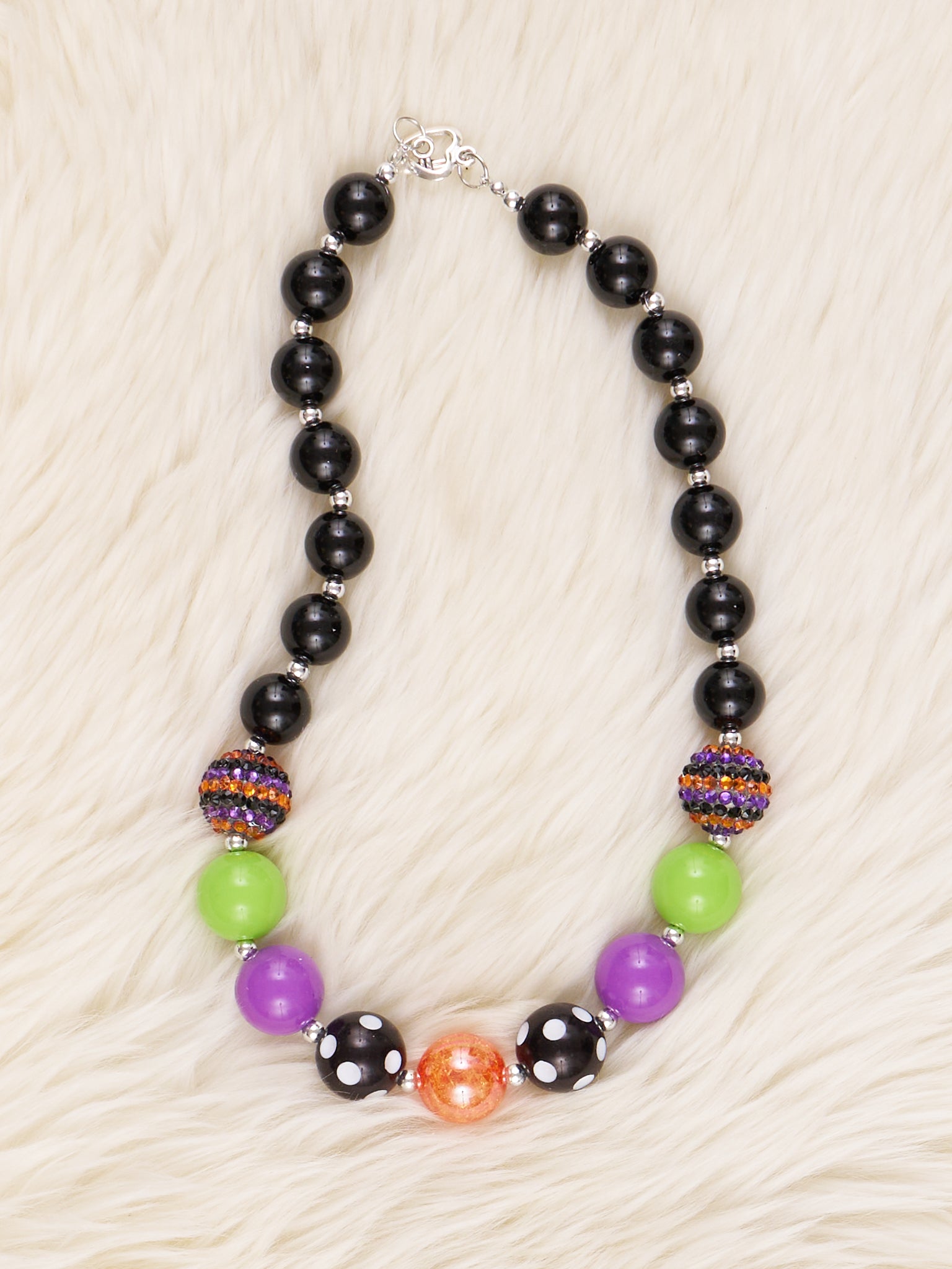 Festive Halloween Bubblegum Necklace - Marie Nicole Clothing