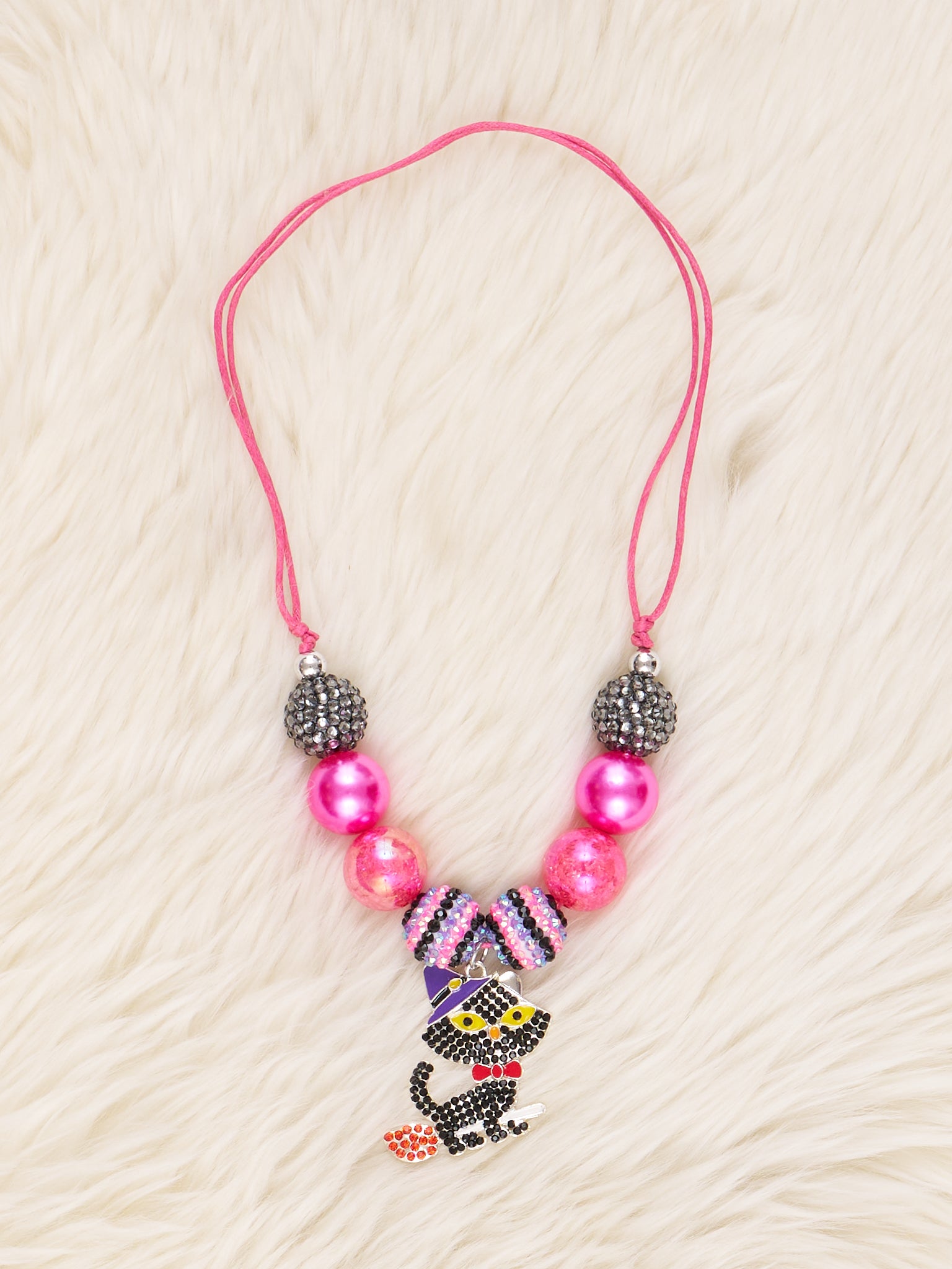 Witchy Cat Bubblegum Necklace - Marie Nicole Clothing