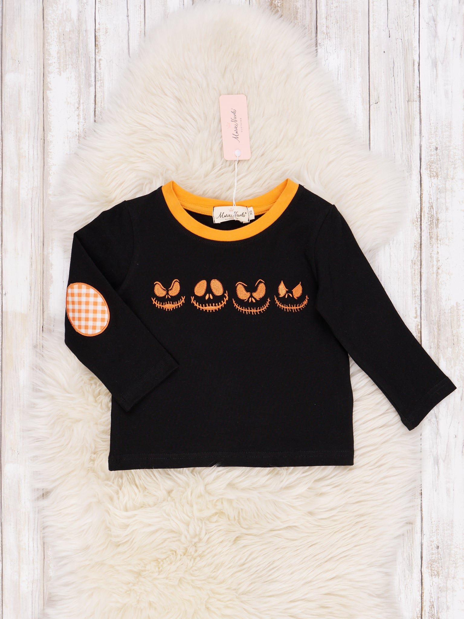 Spooky Nights Embroidered Shirt - Marie Nicole Clothing