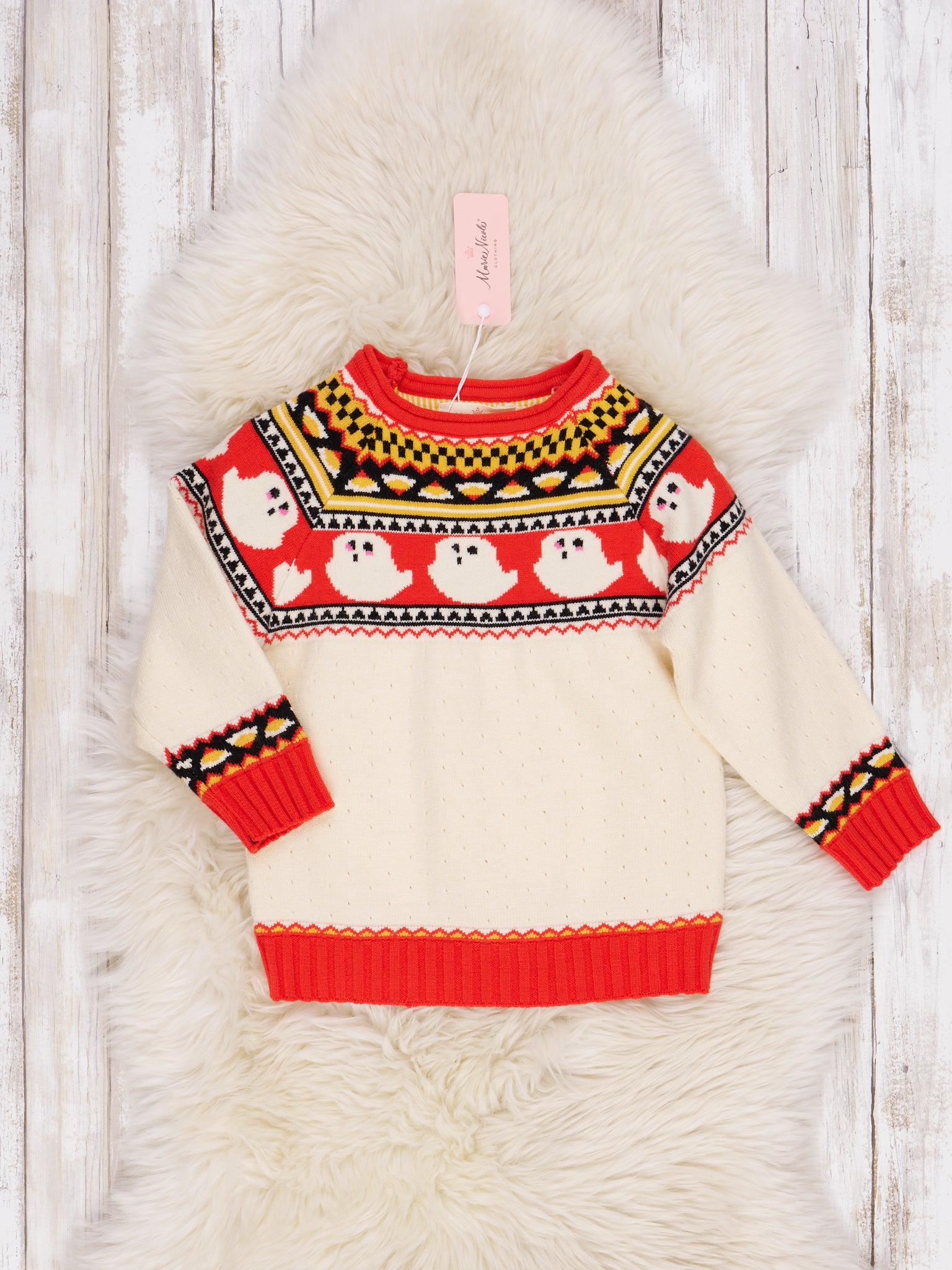 Fair Isle Ghost Sweater - Marie Nicole Clothing