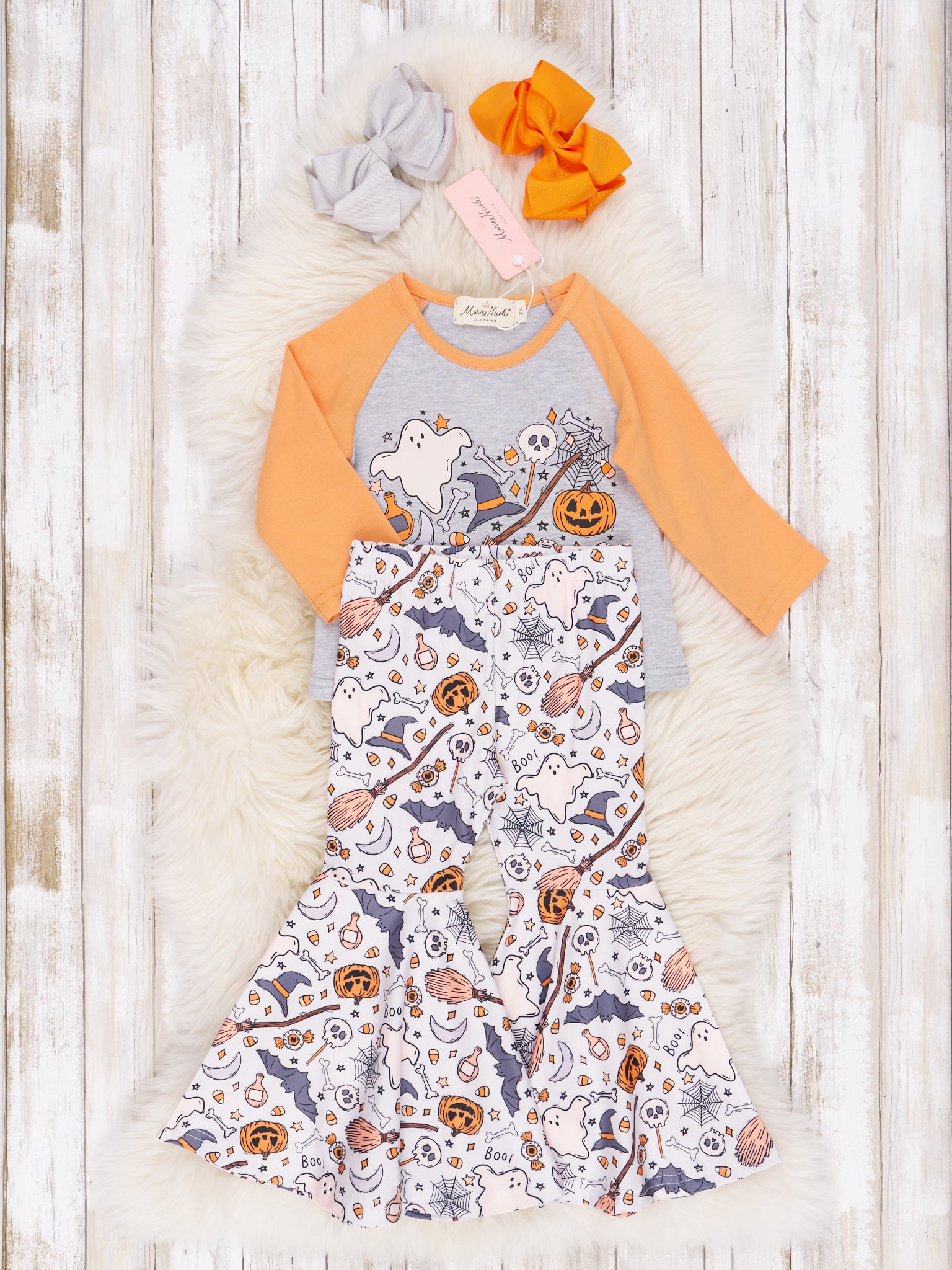 October Dreams Raglan Autumn Bell Bottom Outfit - Marie Nicole Clothing