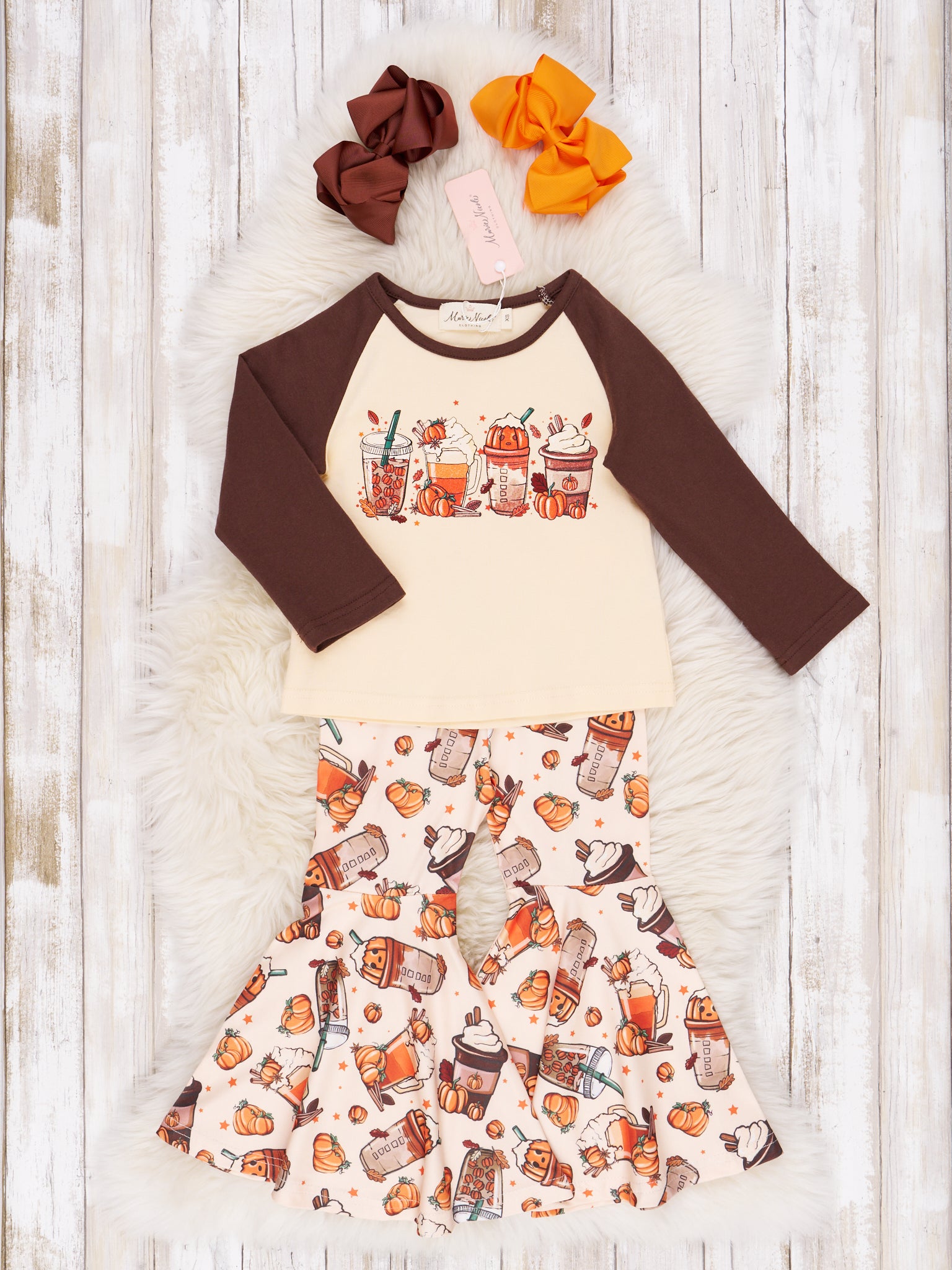 October Dreams Raglan Autumn Bell Bottom Outfit - Marie Nicole Clothing