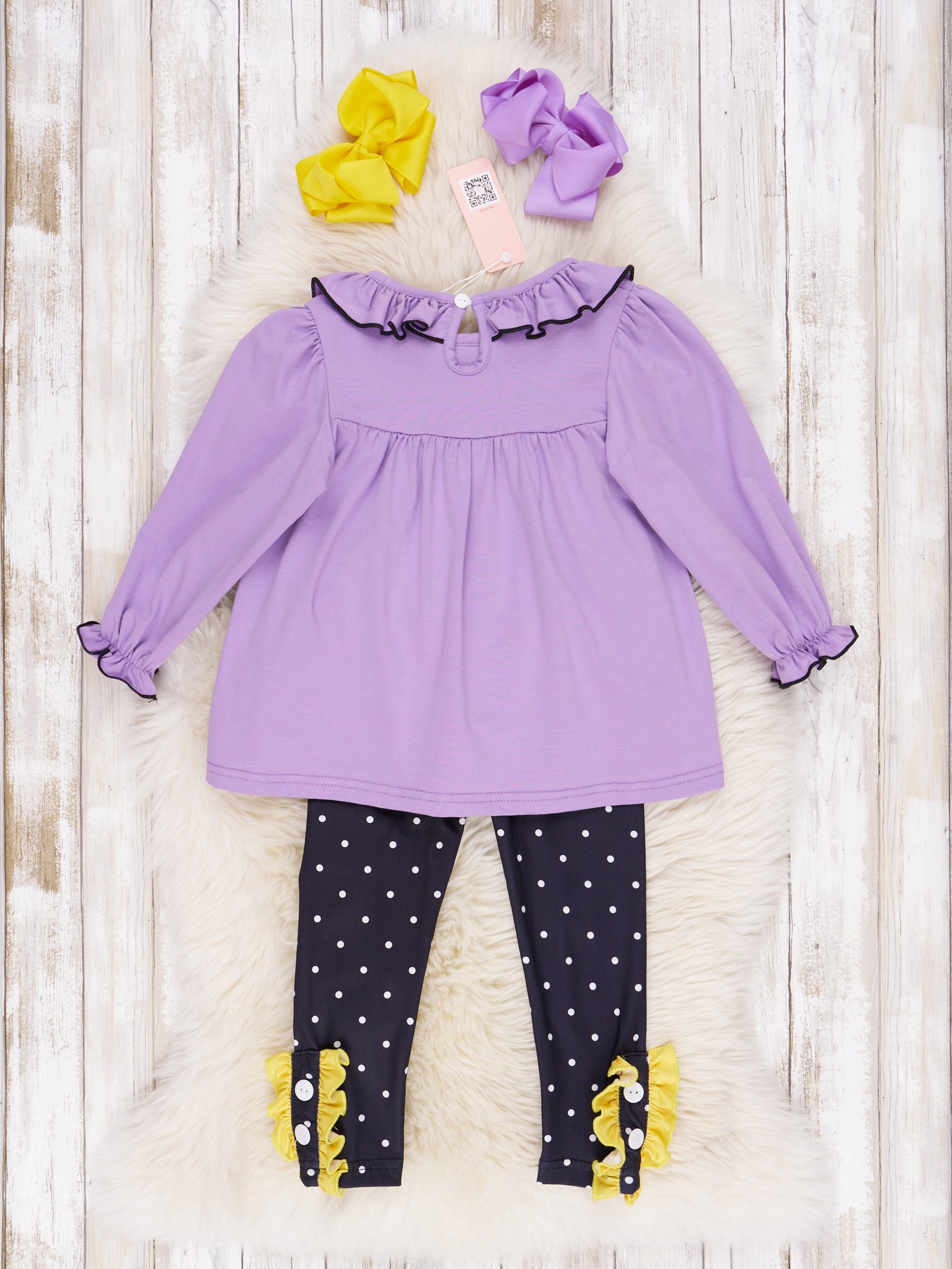 Purple Hallows Eve Ruffle Outfit - Marie Nicole Clothing