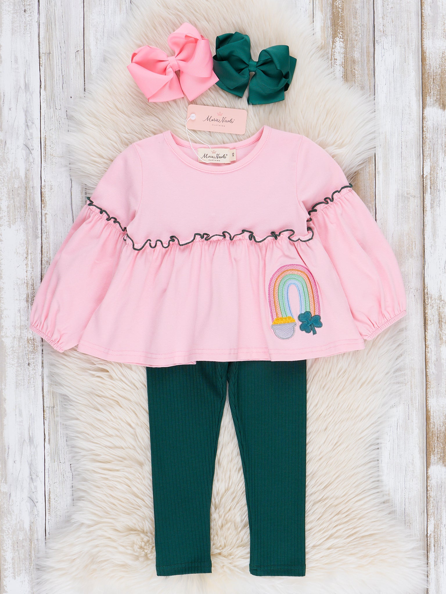Pink & Green Pot of Gold Outfit - Marie Nicole Clothing
