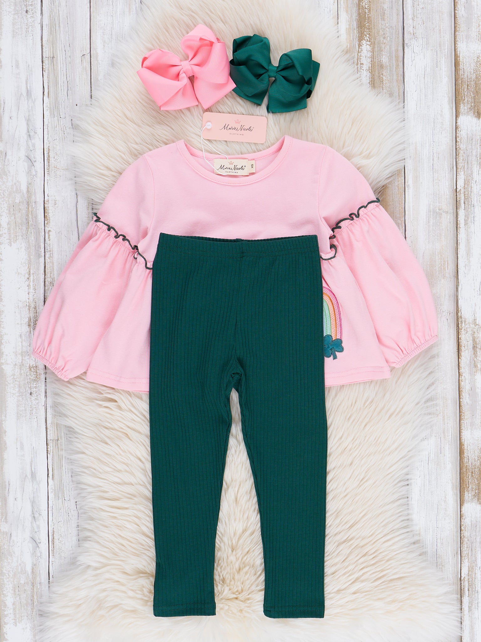 Pink & Green Pot of Gold Outfit - Marie Nicole Clothing