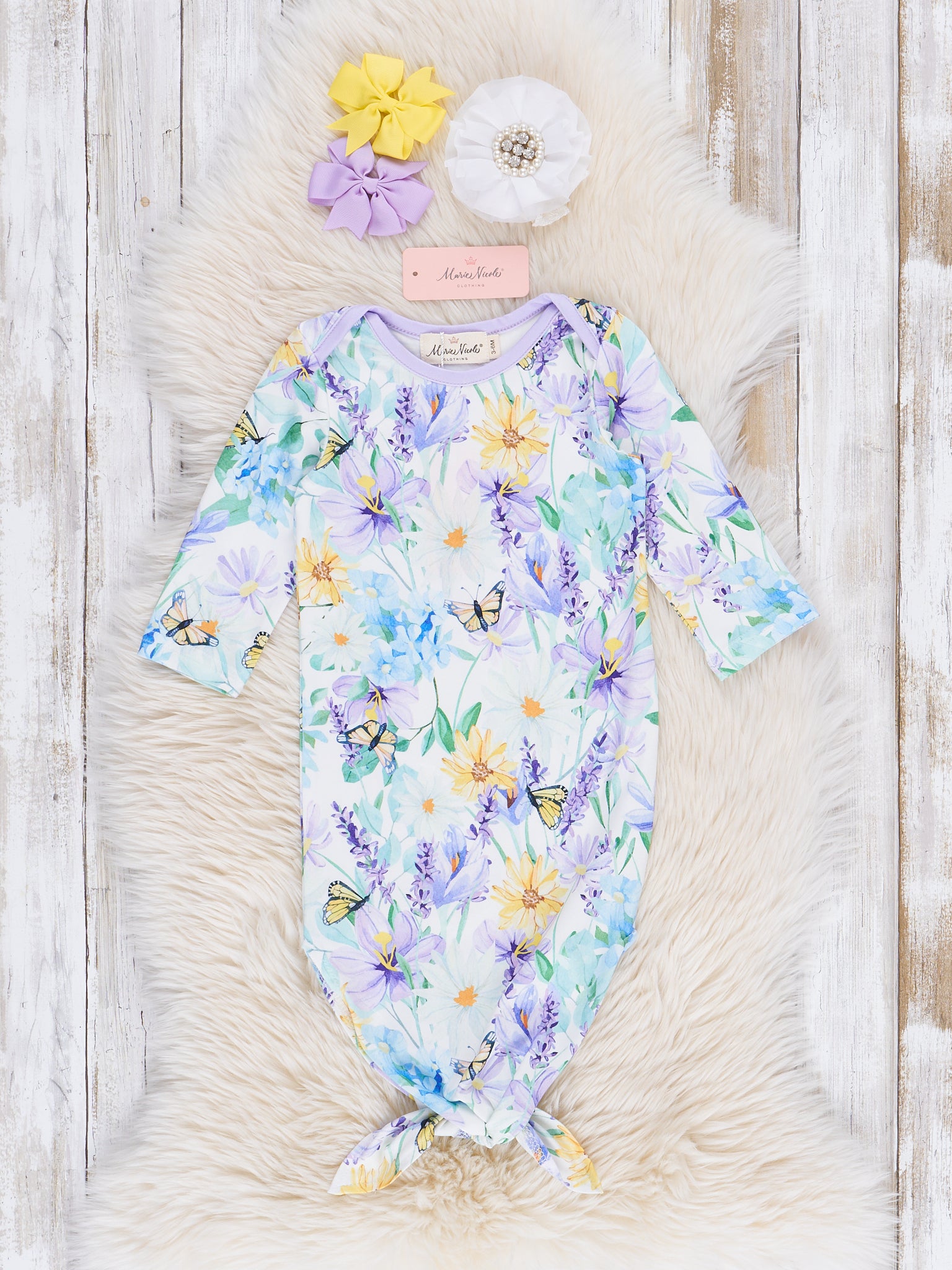 Lavender Daisy Garden Knot Gown - Marie Nicole Clothing